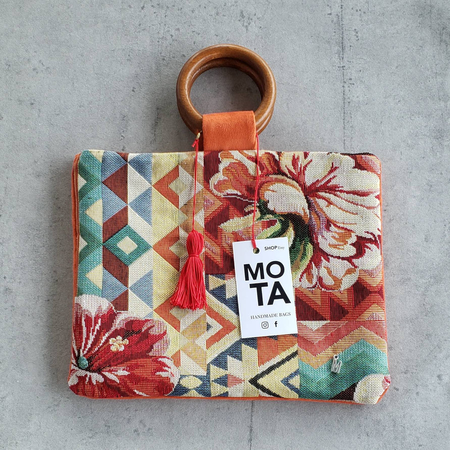 Handmade bag, Tropical Flower.