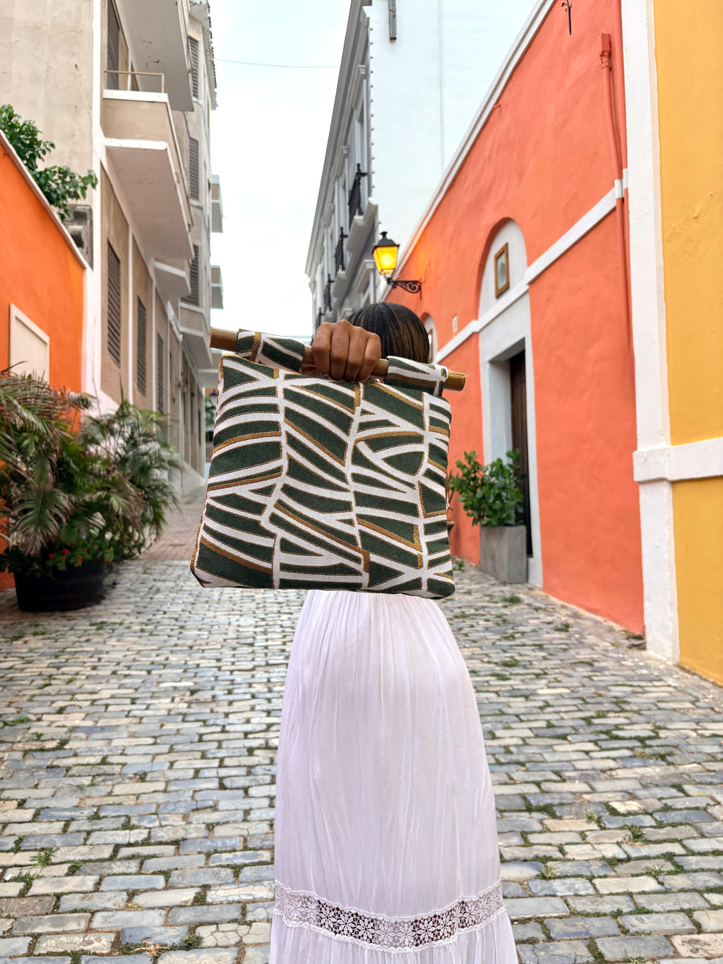 Bamboo Handbag, Retro.