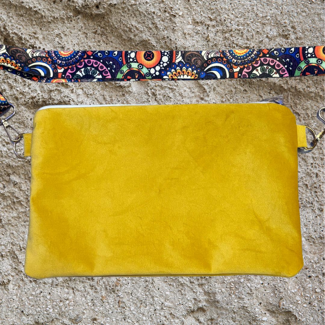 Handmade Fanny bag, Yellow.