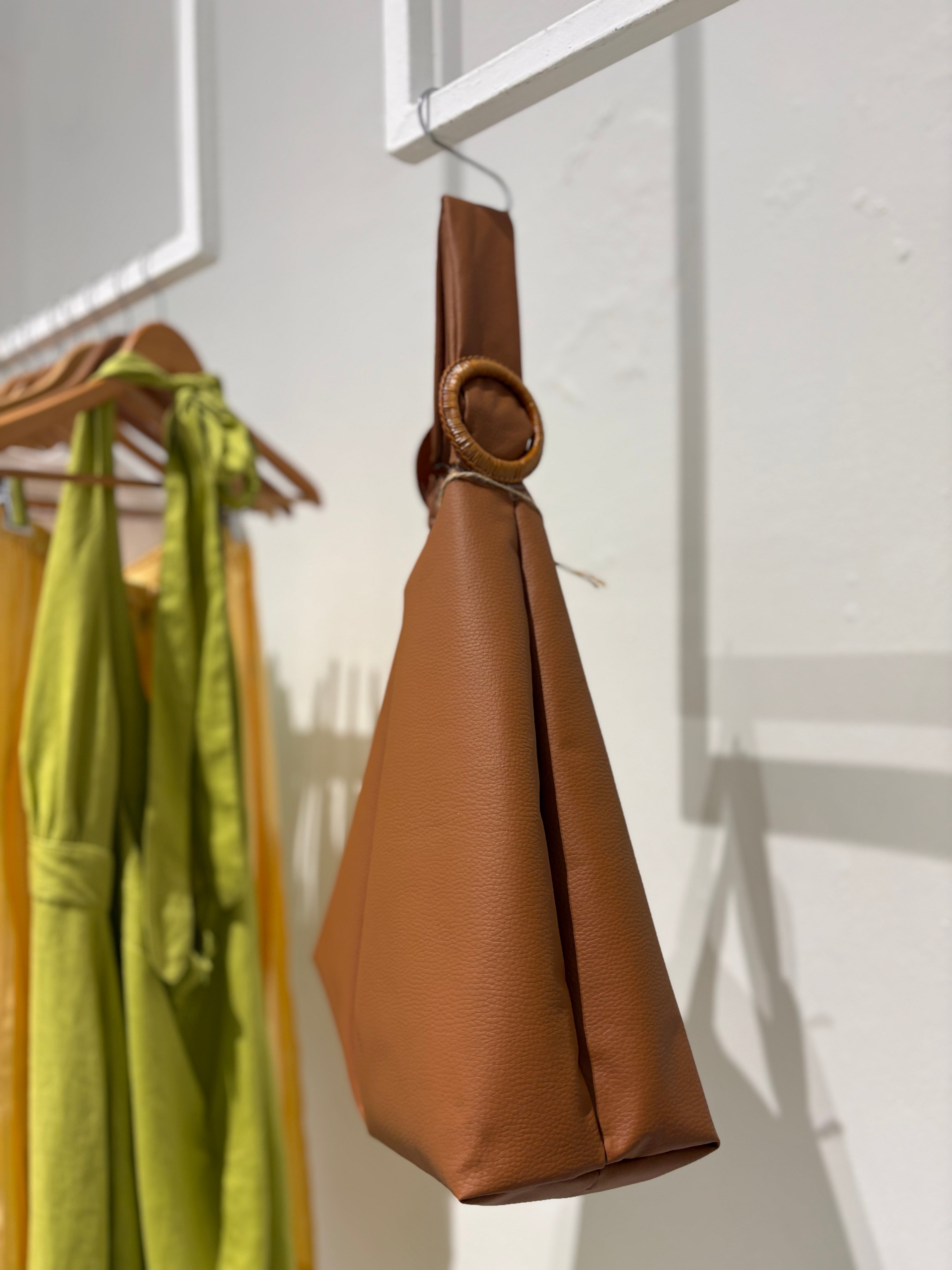 Handmade Tote bag, Brown.