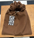 Scrunchie bag, Color Brown.