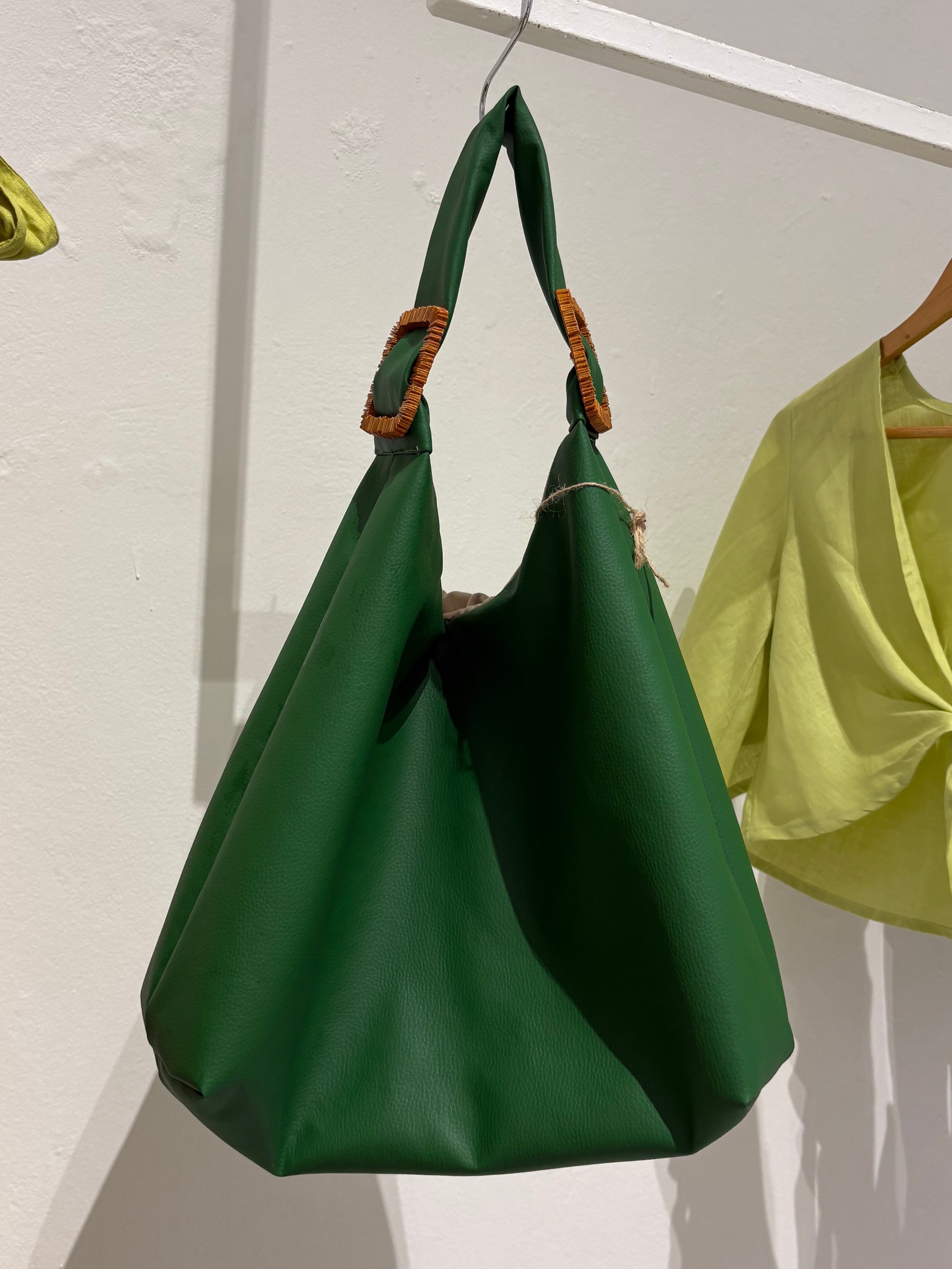Handmade Tote bag, Forest Green.