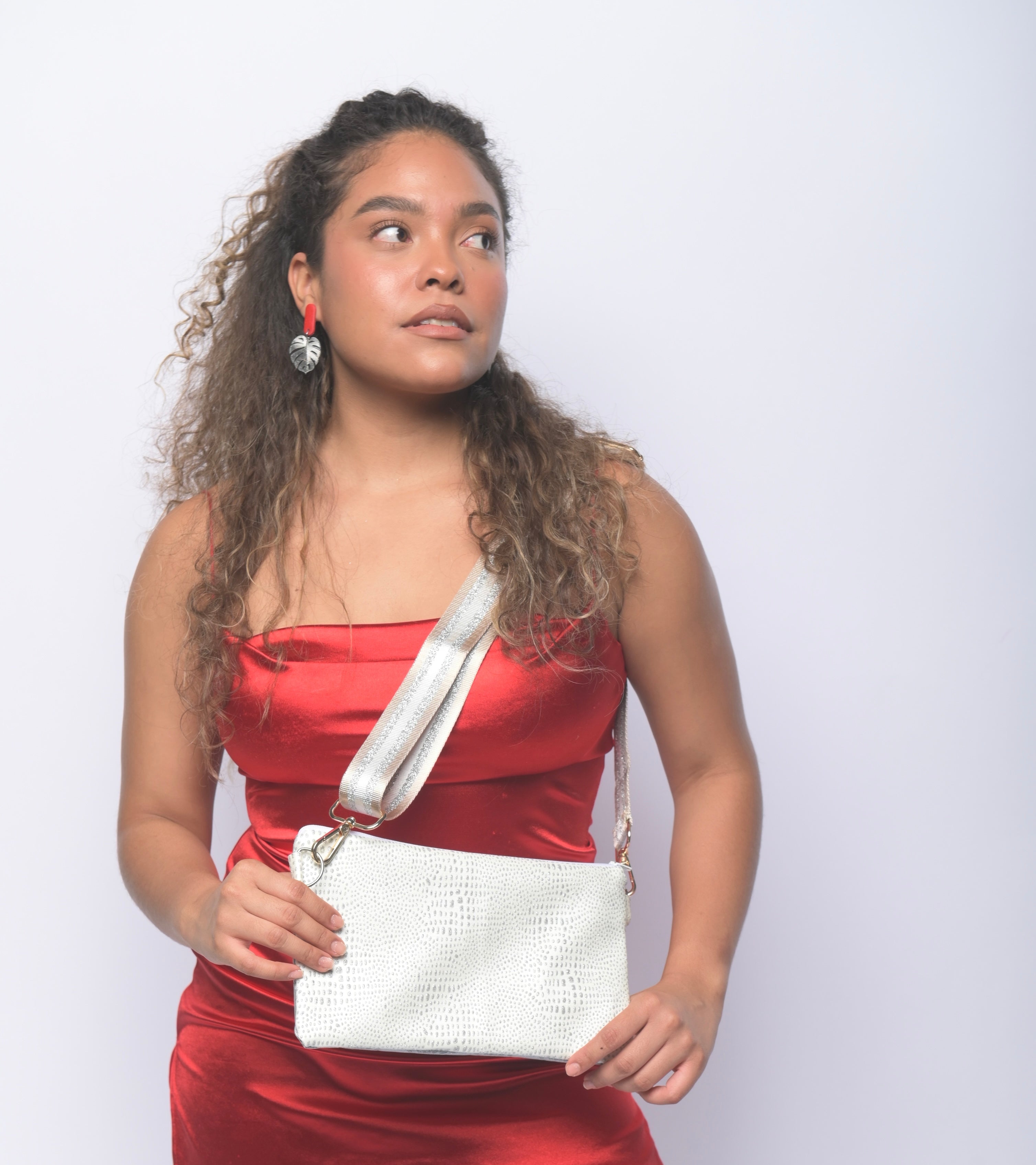 Handmade bag, White Snake.