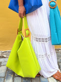 Handmade Tote bag, Green.