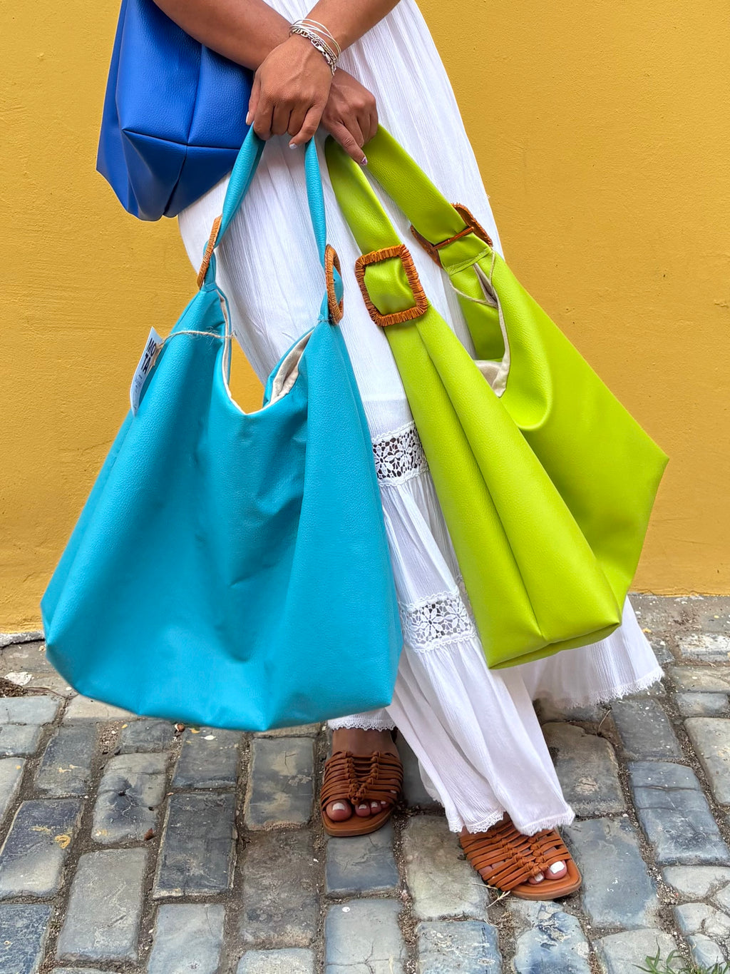 Handmade Tote bag, Green.