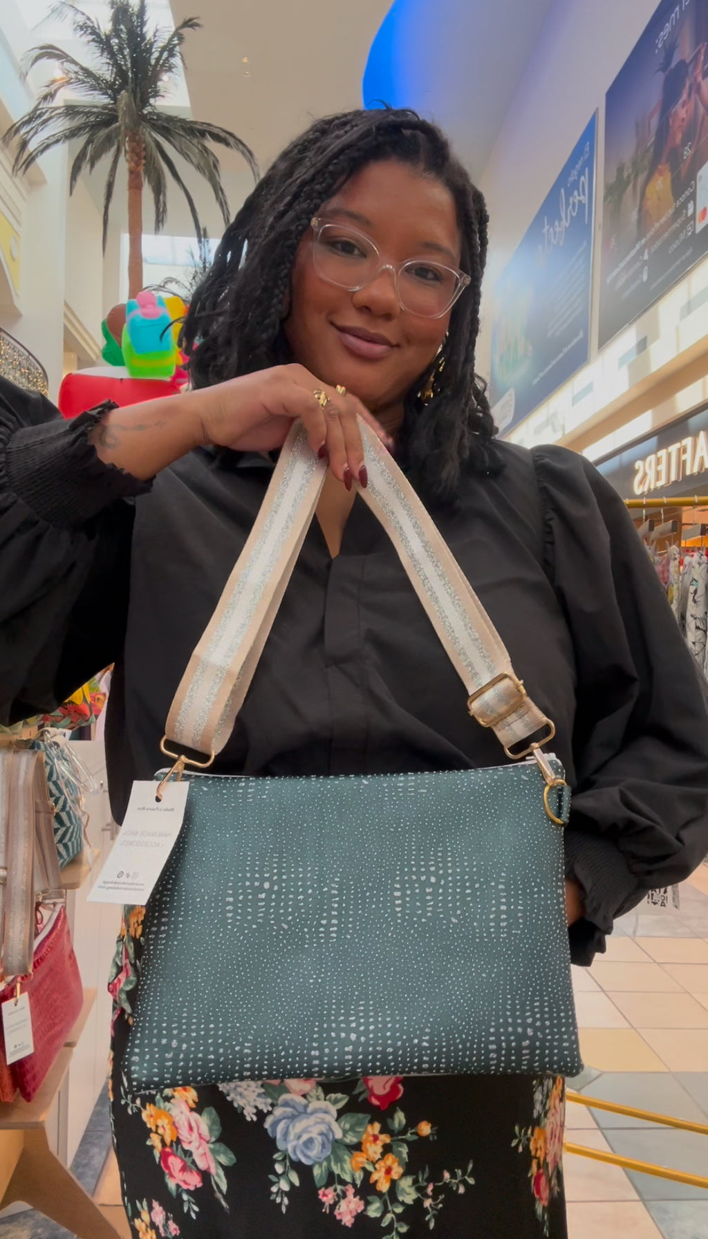Handmade bag, Silver Snake.