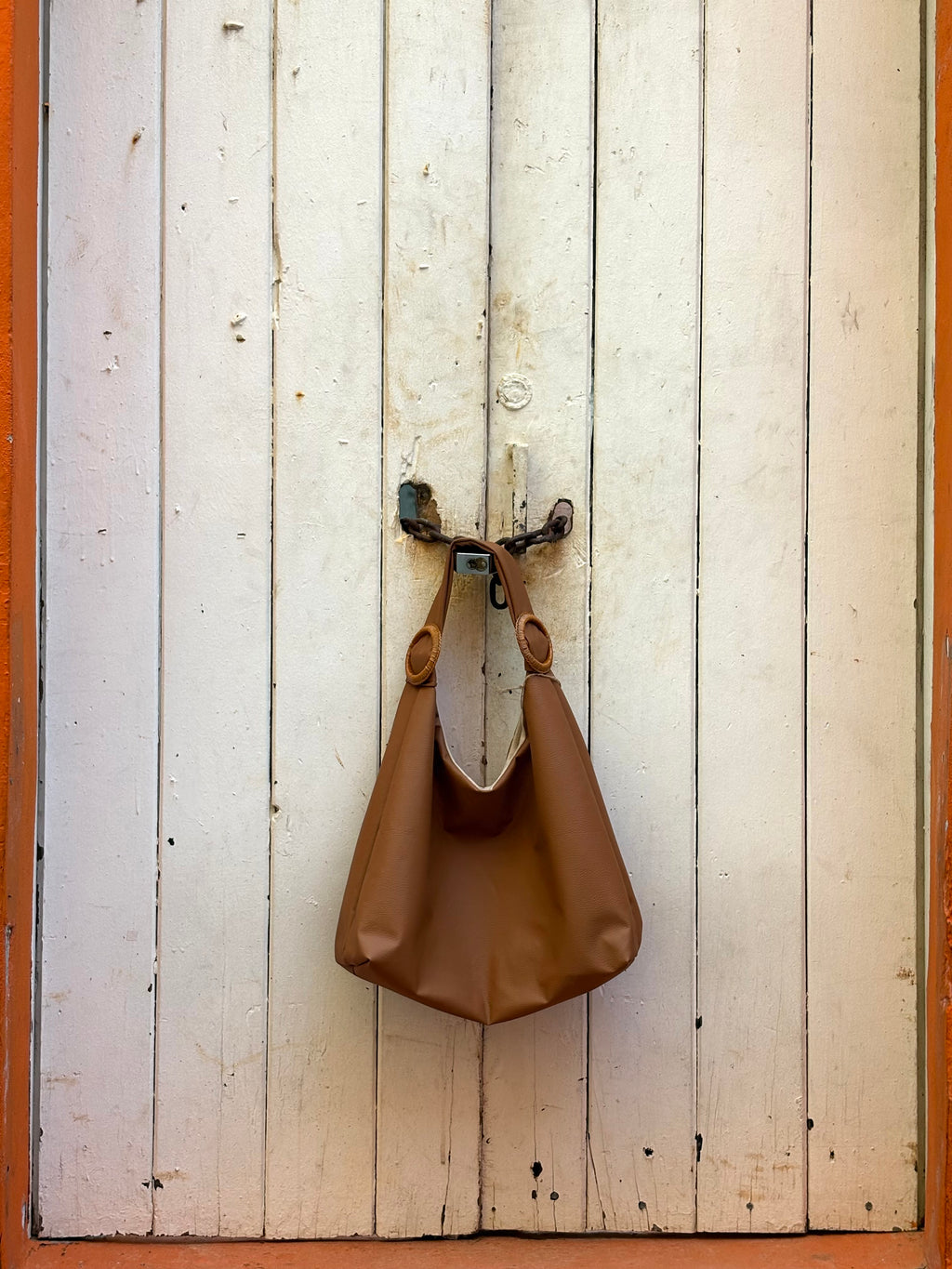 Handmade Tote bag, Brown.