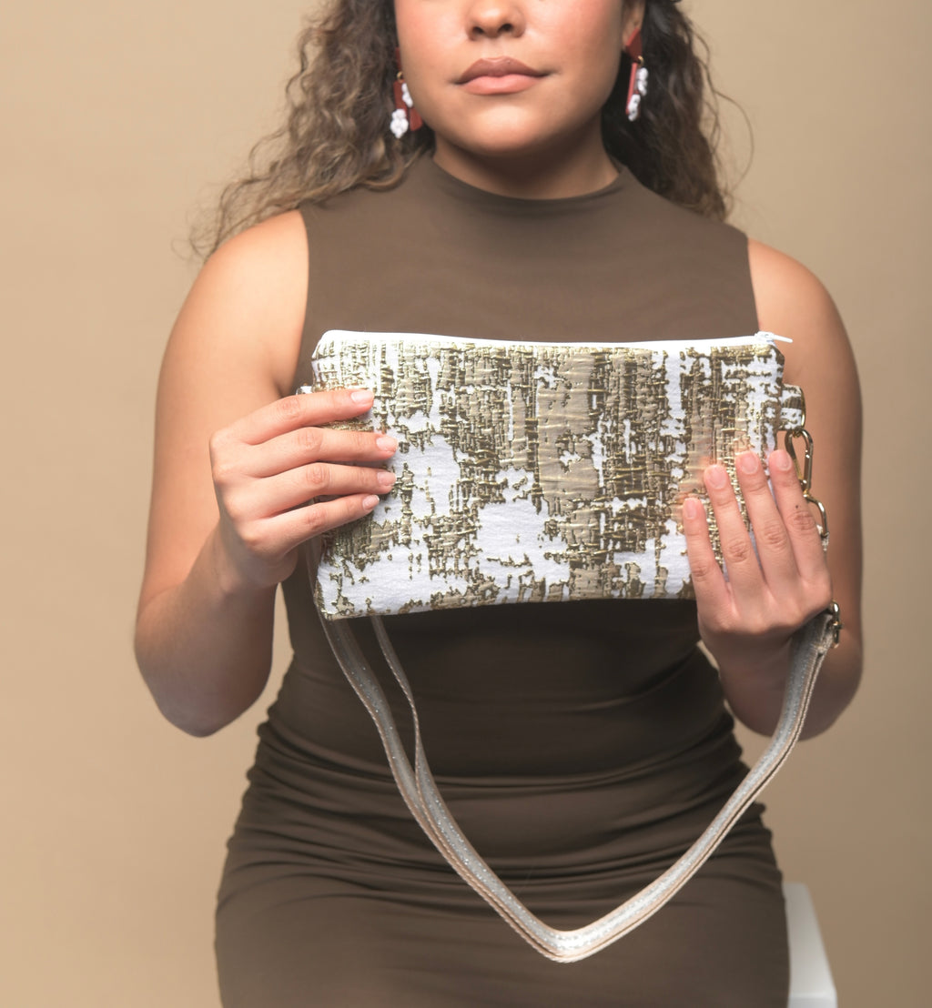 Handmade bag, Gold Boho.