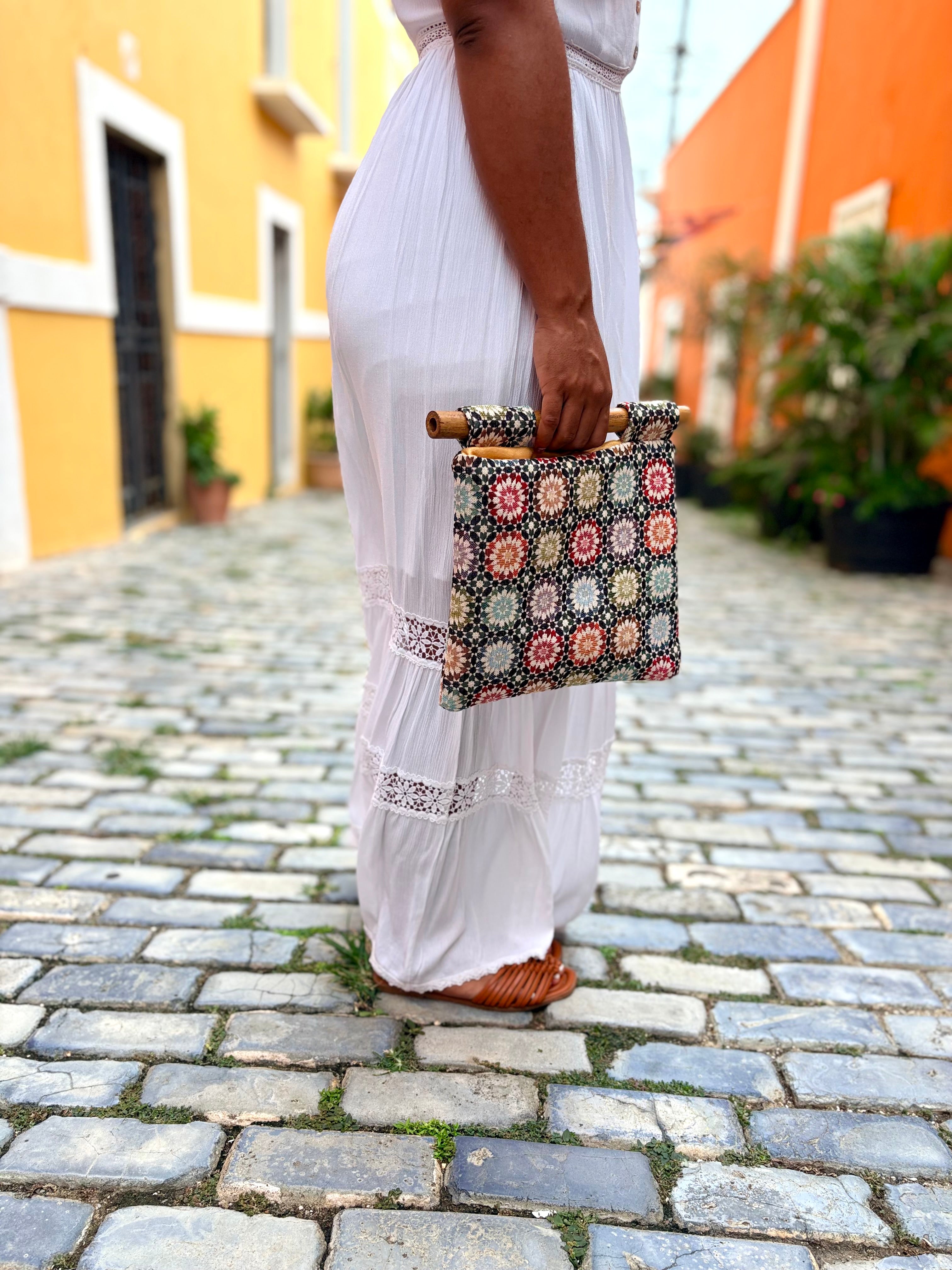 Bamboo Handbag, Rainbow.