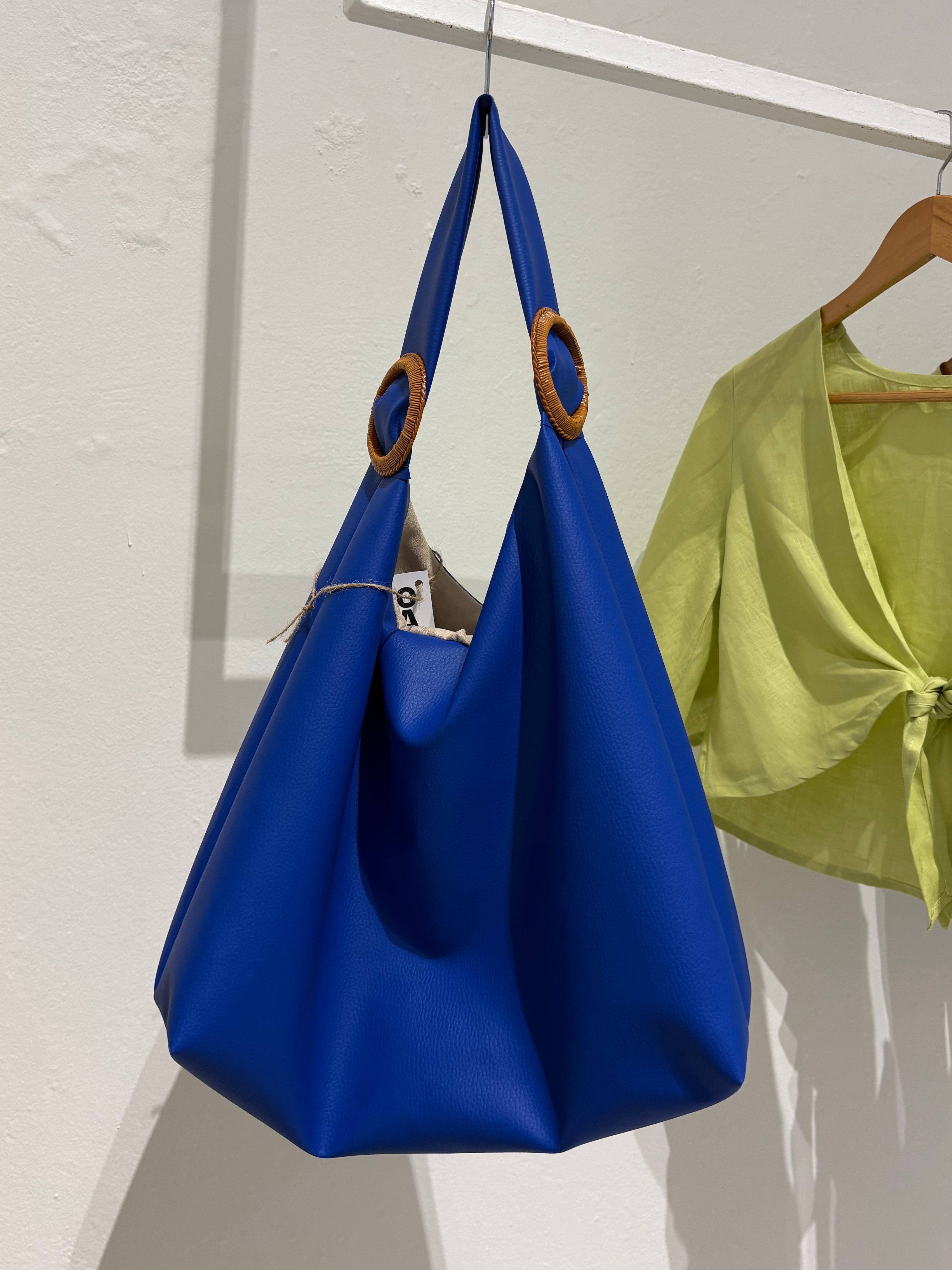Handmade Tote bag, Blue.