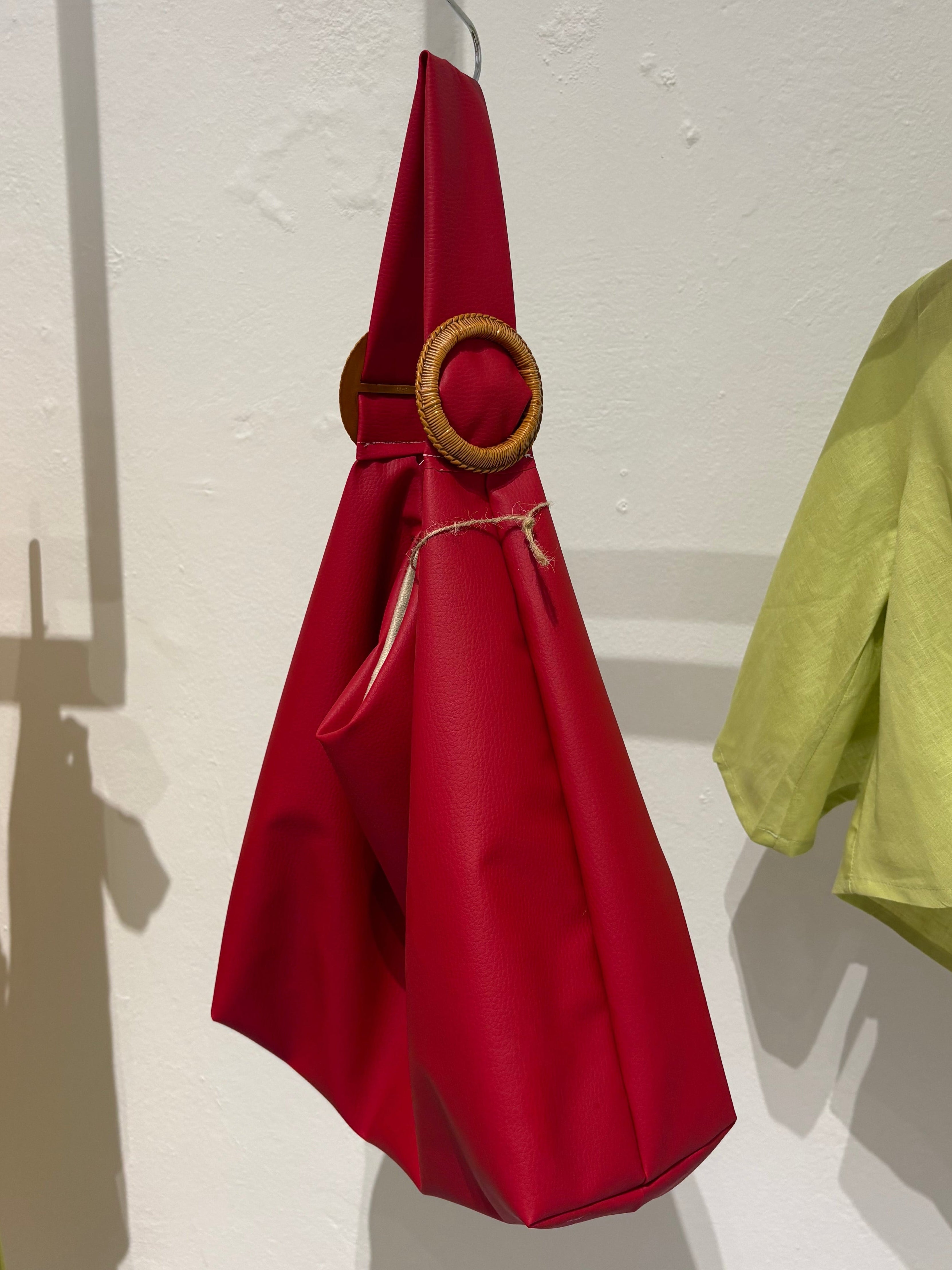 Handmade Tote bag, Red.