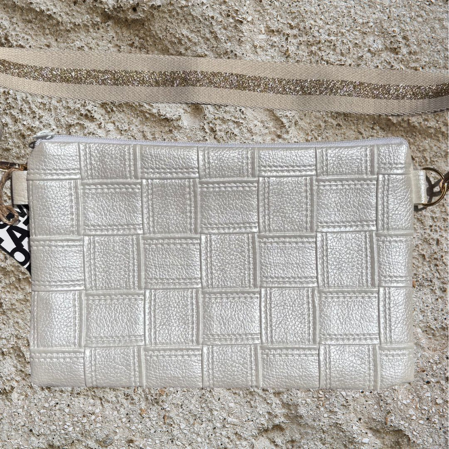 Handmade bag, Rectangular White.