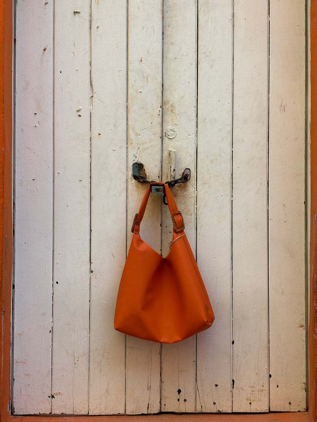 Handmade Tote bag, Orange.
