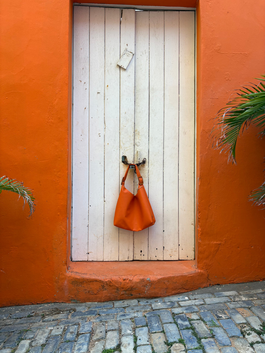 Handmade Tote bag, Orange.