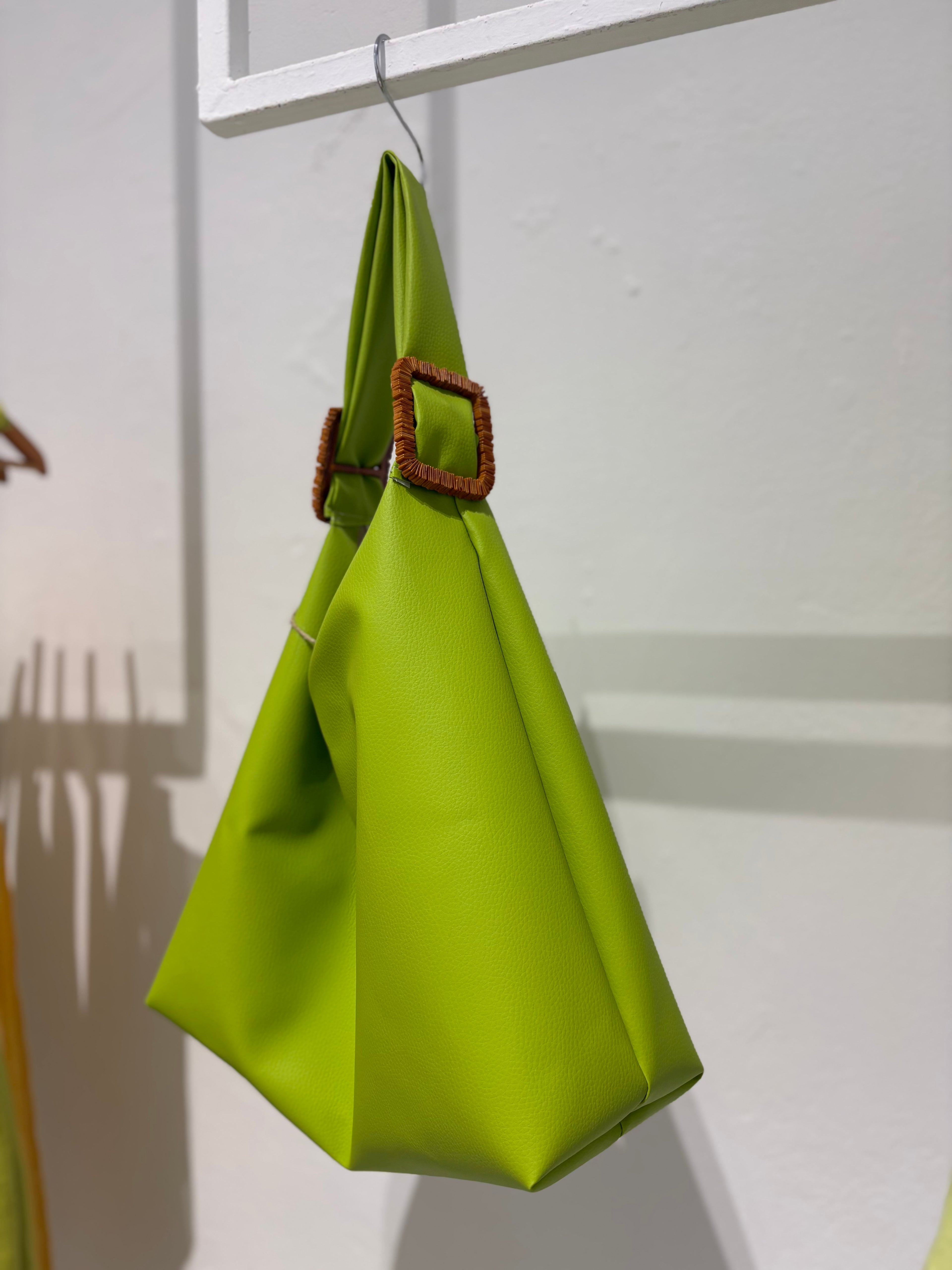 Handmade Tote bag, Green.