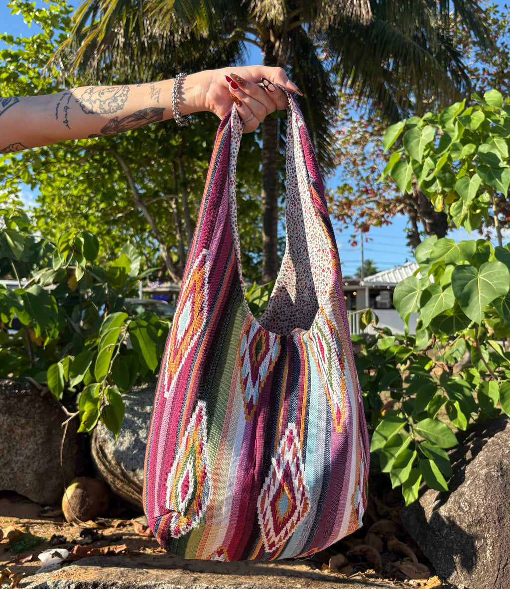 Handmade Tote bag, Taino Rosa.