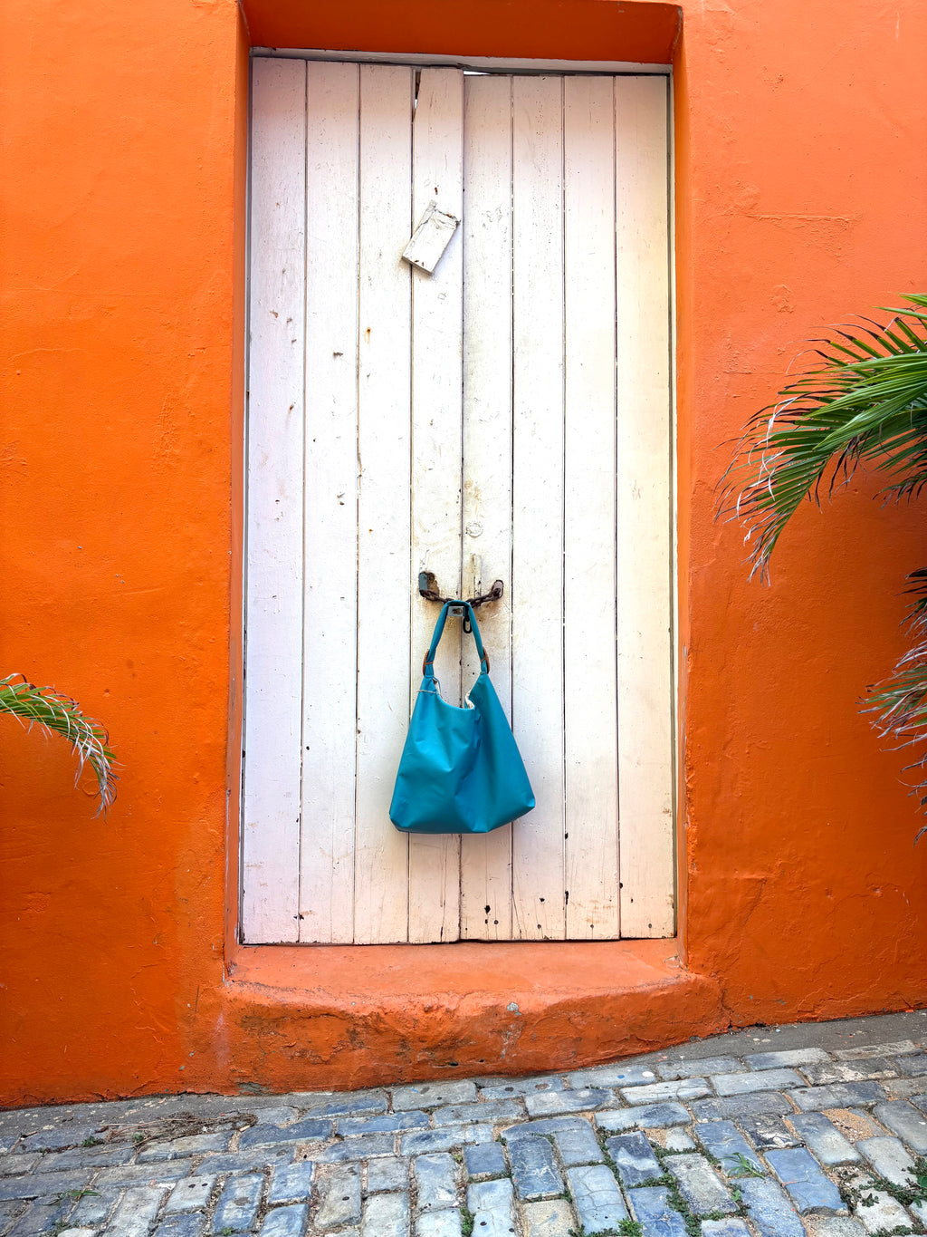 Handmade Tote bag, Aqua.