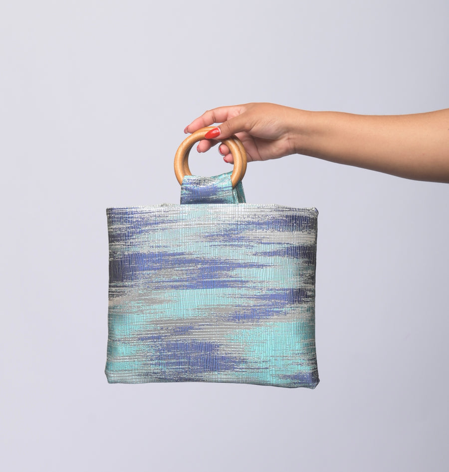 Handmade bag, Forest Blue.