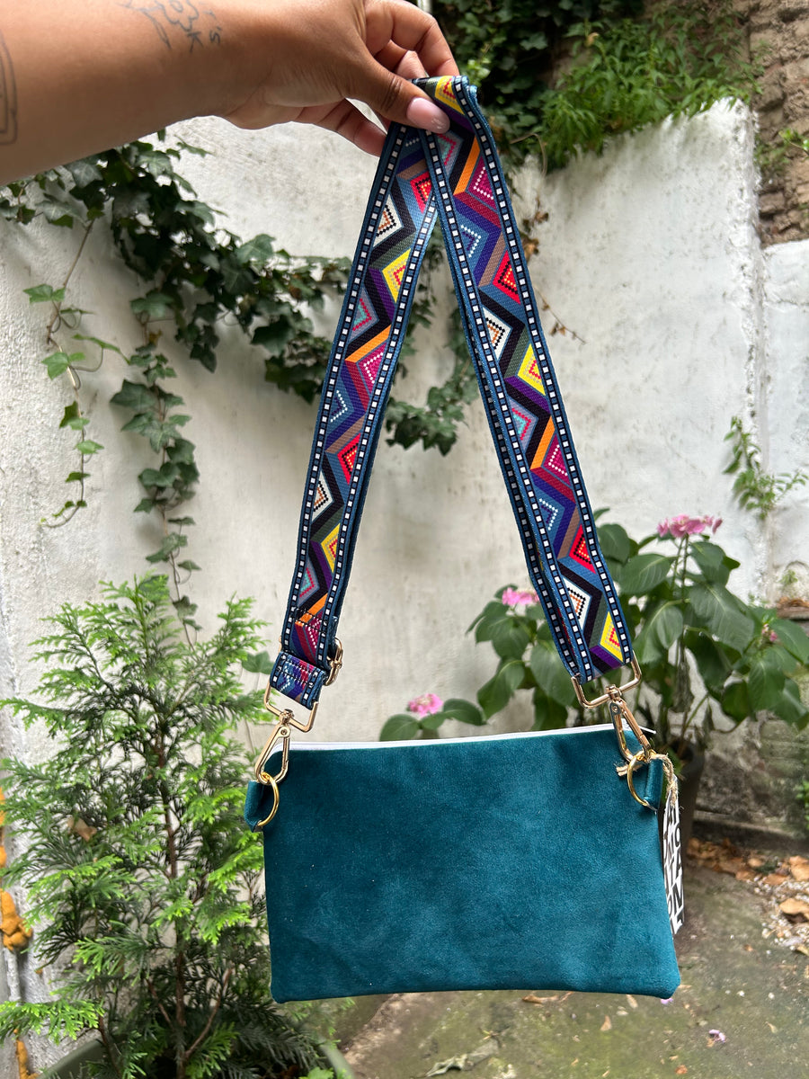 Handmade Fanny bag small, Teal.