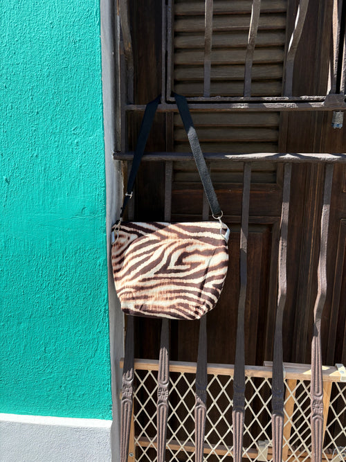 Crossbody bag, Café Zebra.
