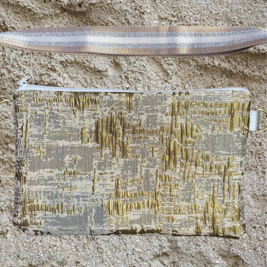 Handmade bag, Silver/Gold Boho.