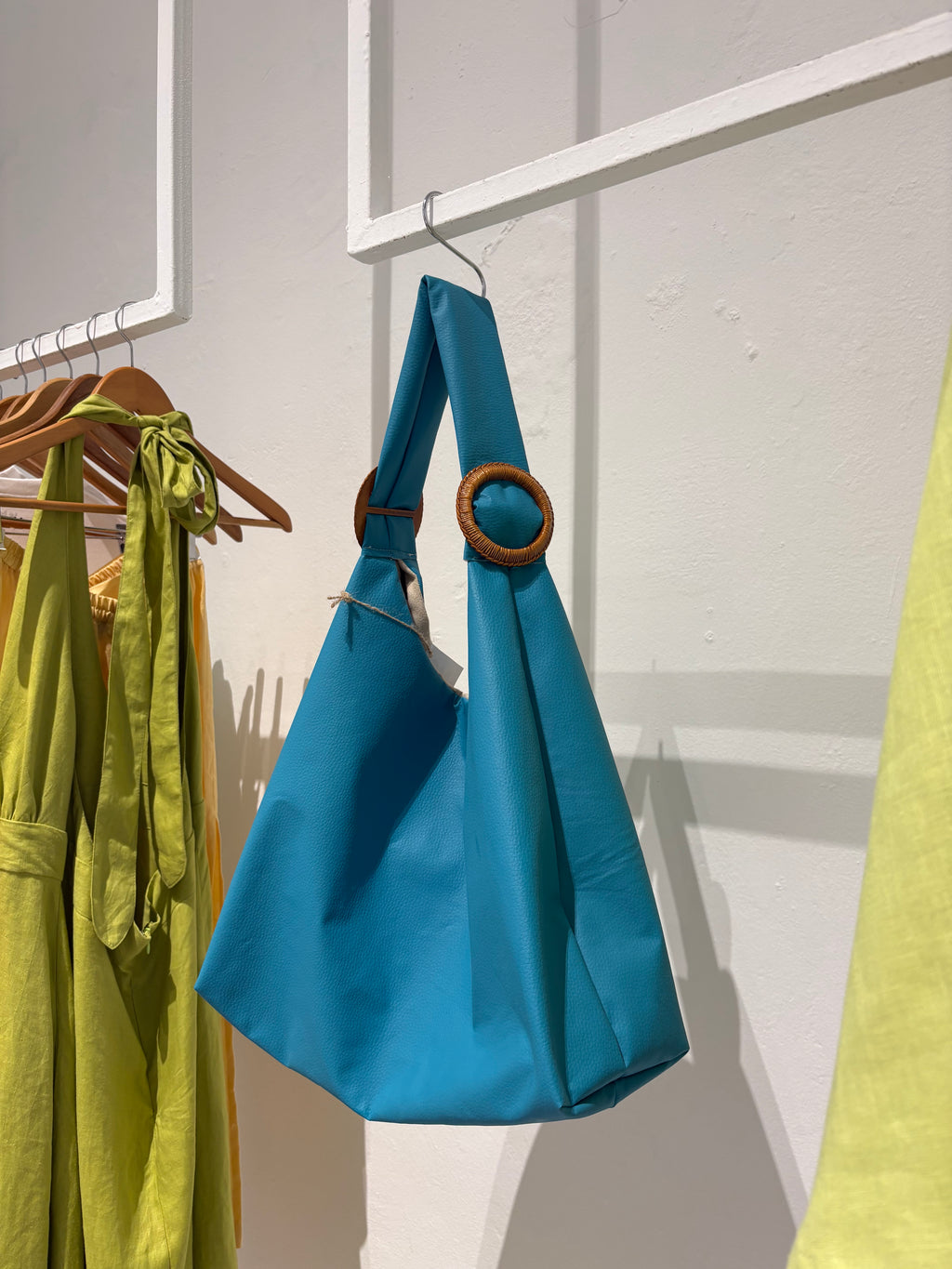 Handmade Tote bag, Aqua.