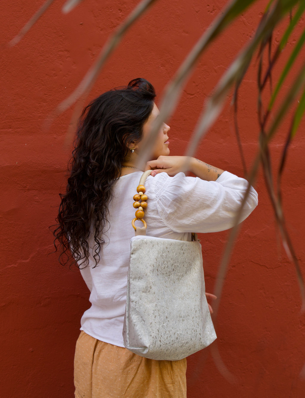 Handmade bag, Jungle Silver.