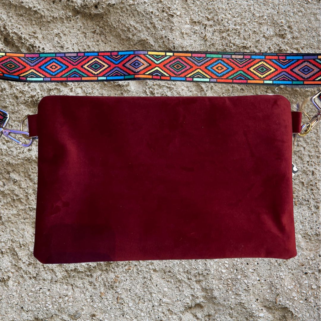 Handmade Fanny bag, Red.