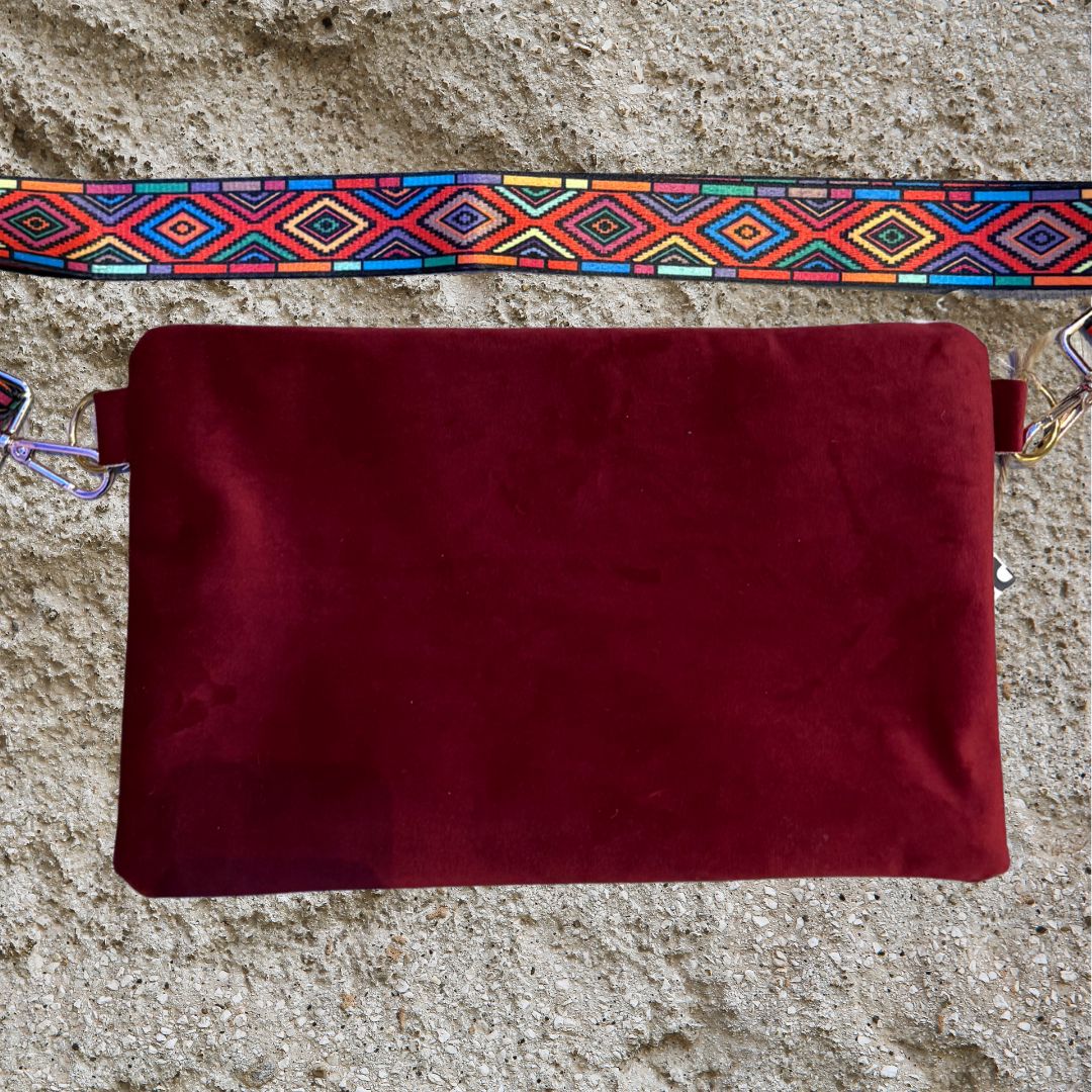 Handmade Fanny bag, Red.