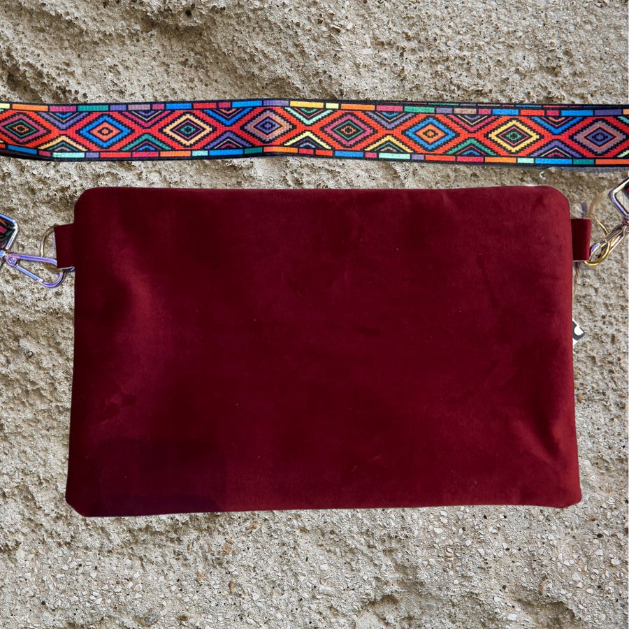Handmade Fanny bag, Red.