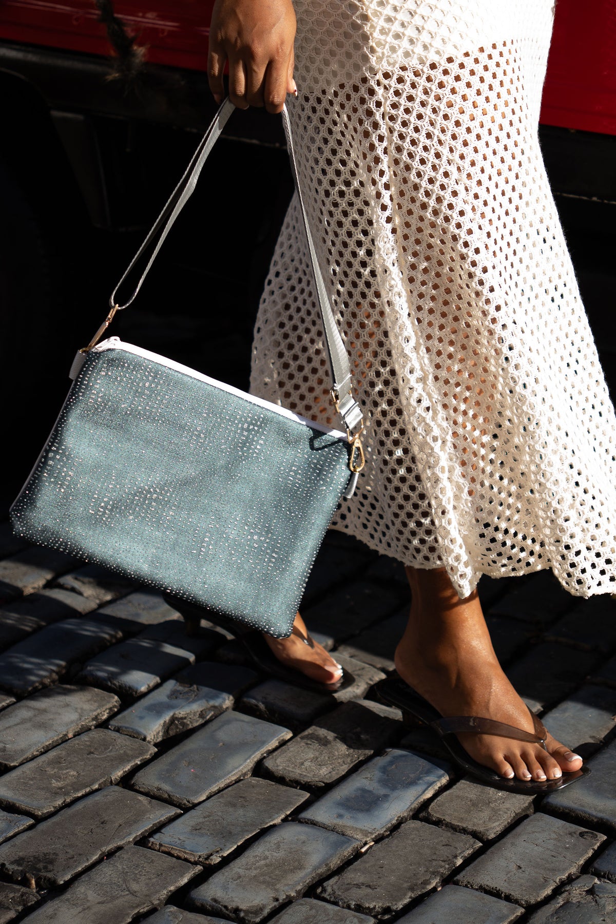 Handmade bag, Silver Snake.
