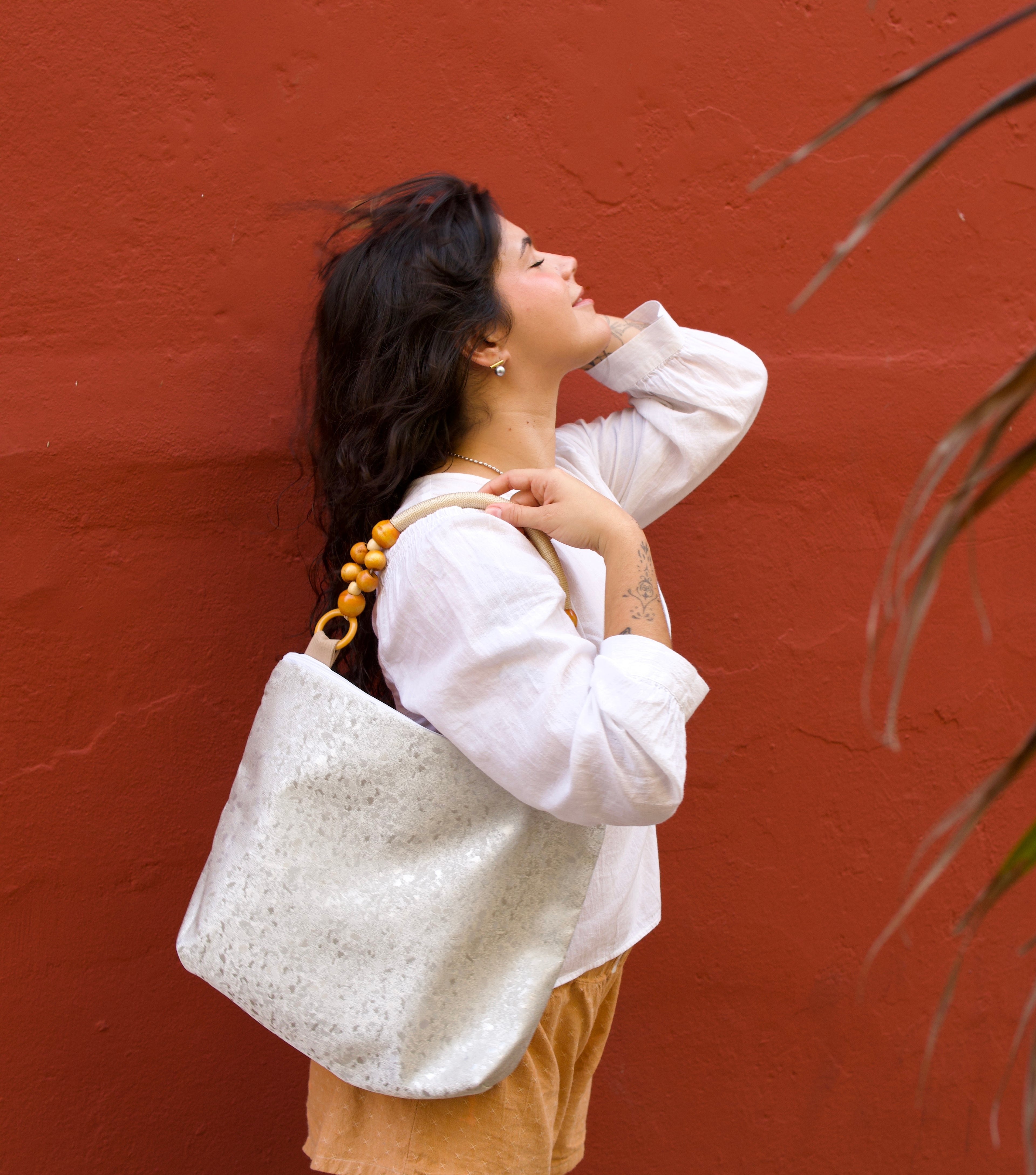 Handmade bag, Jungle Silver.