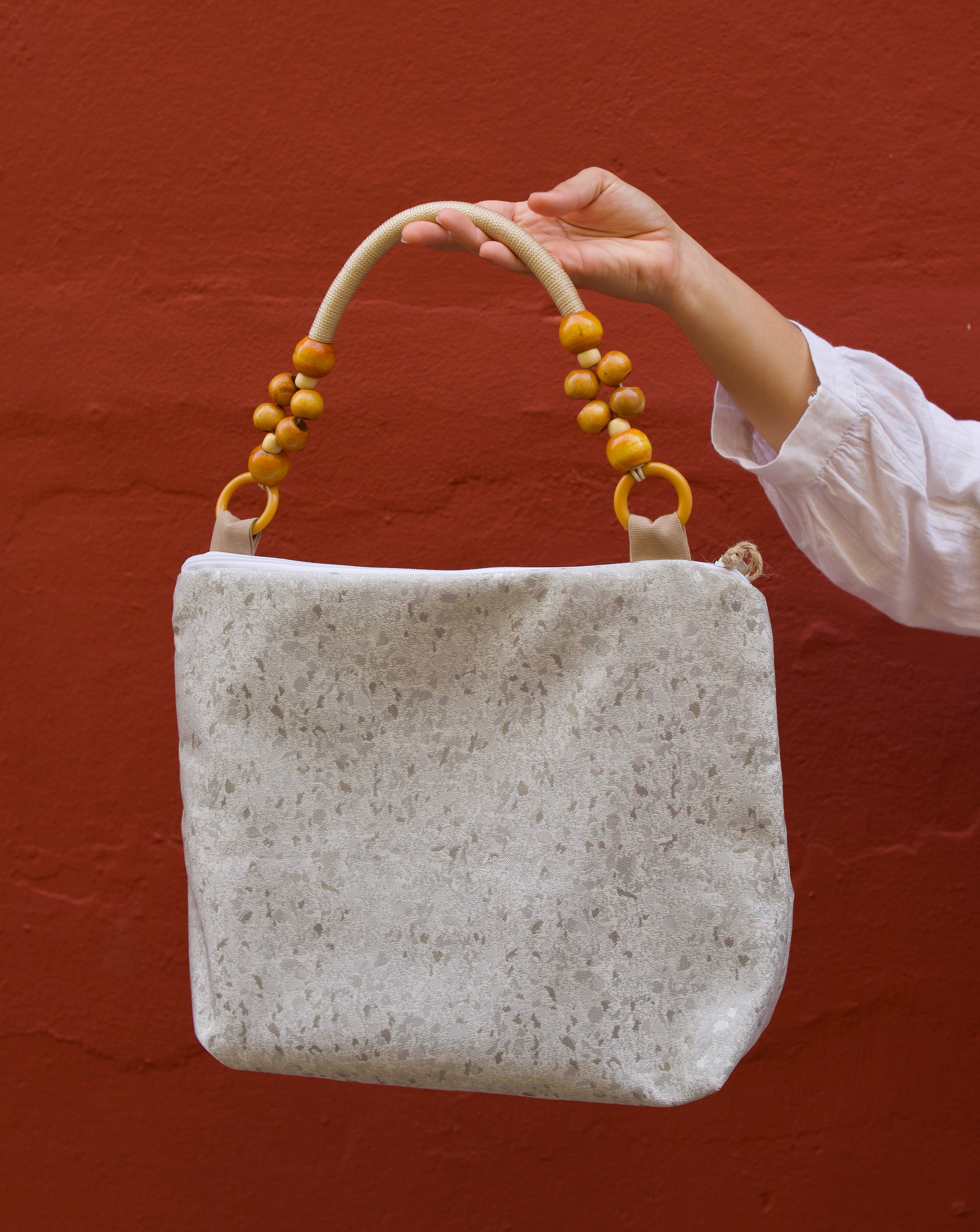 Handmade bag, Jungle Silver.