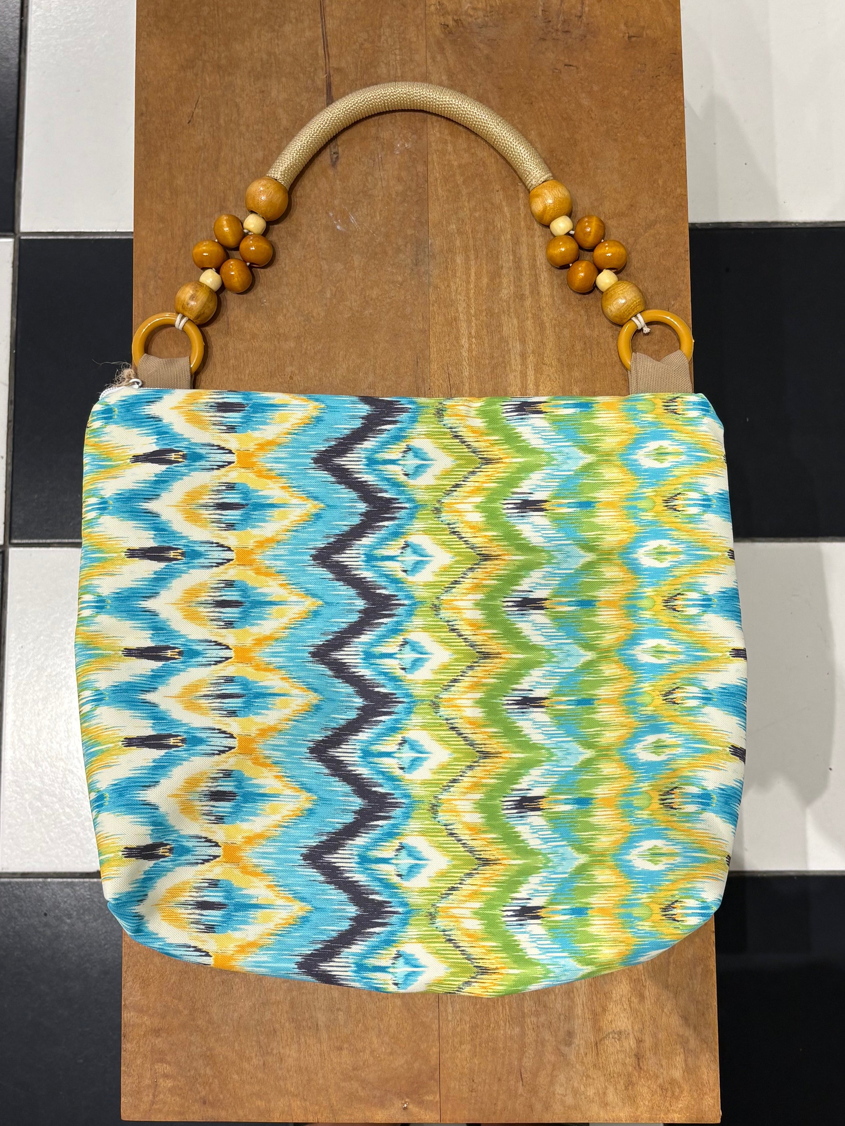 Handmade bag, Rumba blue.