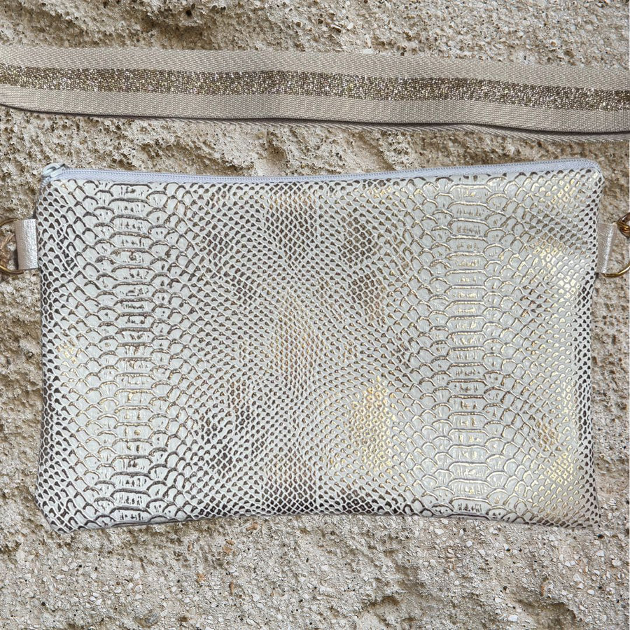 Handmade bag, Gold Snake.
