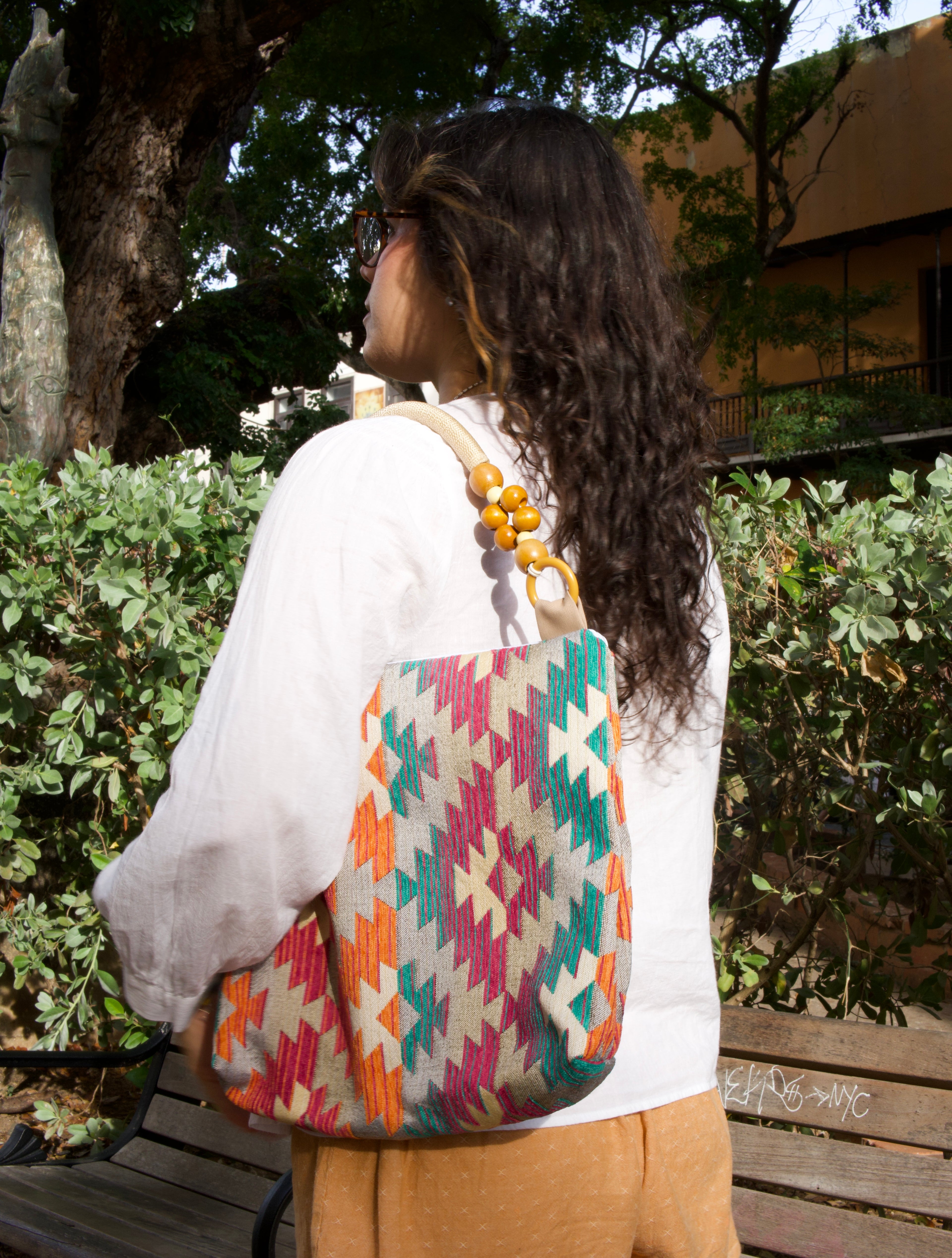 Handmade bag, Maya rosa.
