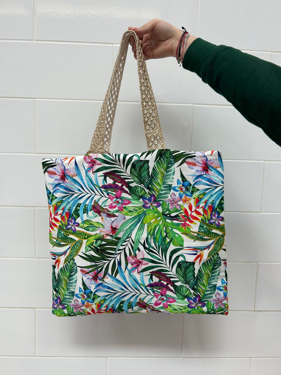 Handmade Tote bag, Electro Palm.