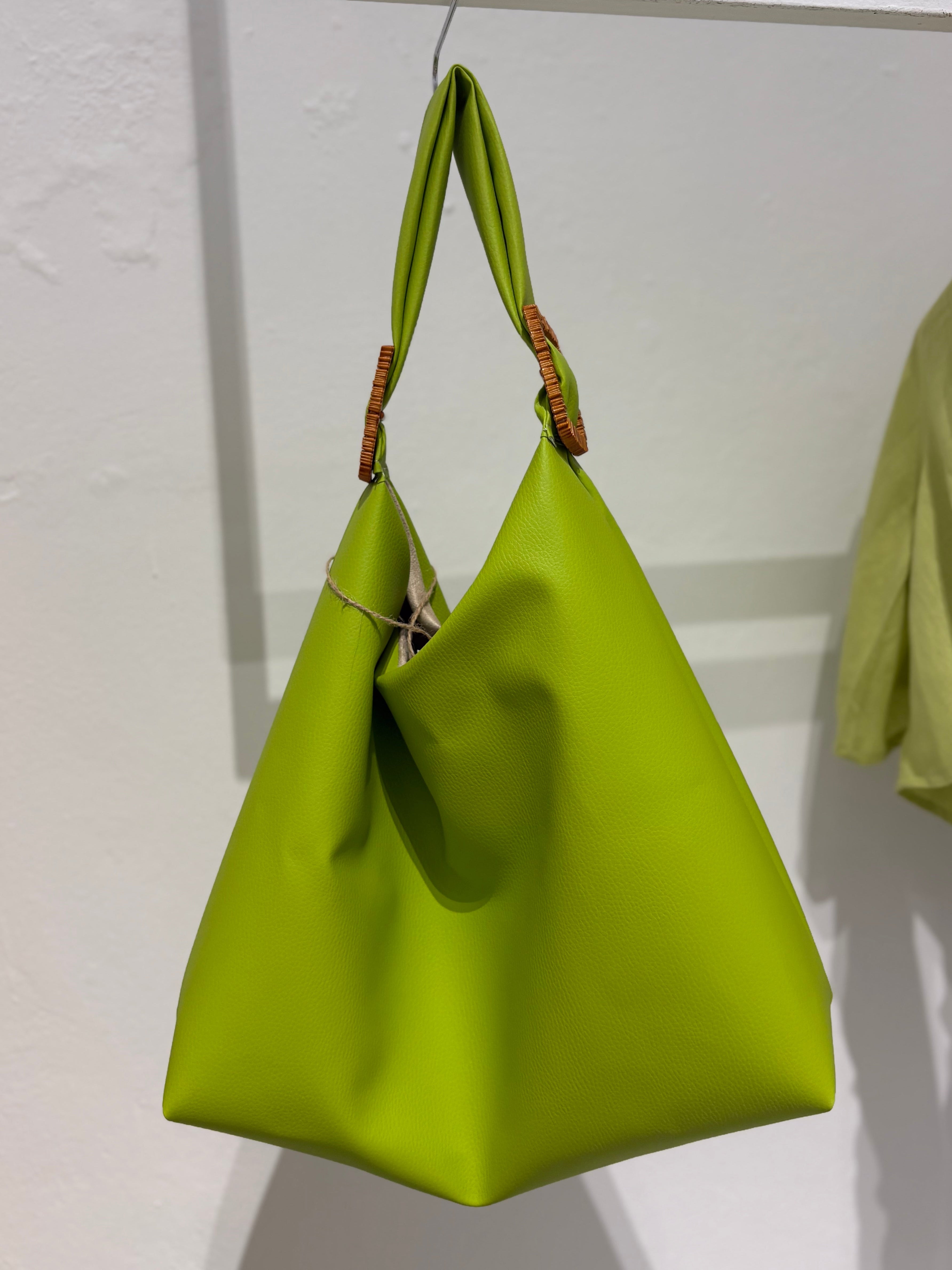 Handmade Tote bag, Green.