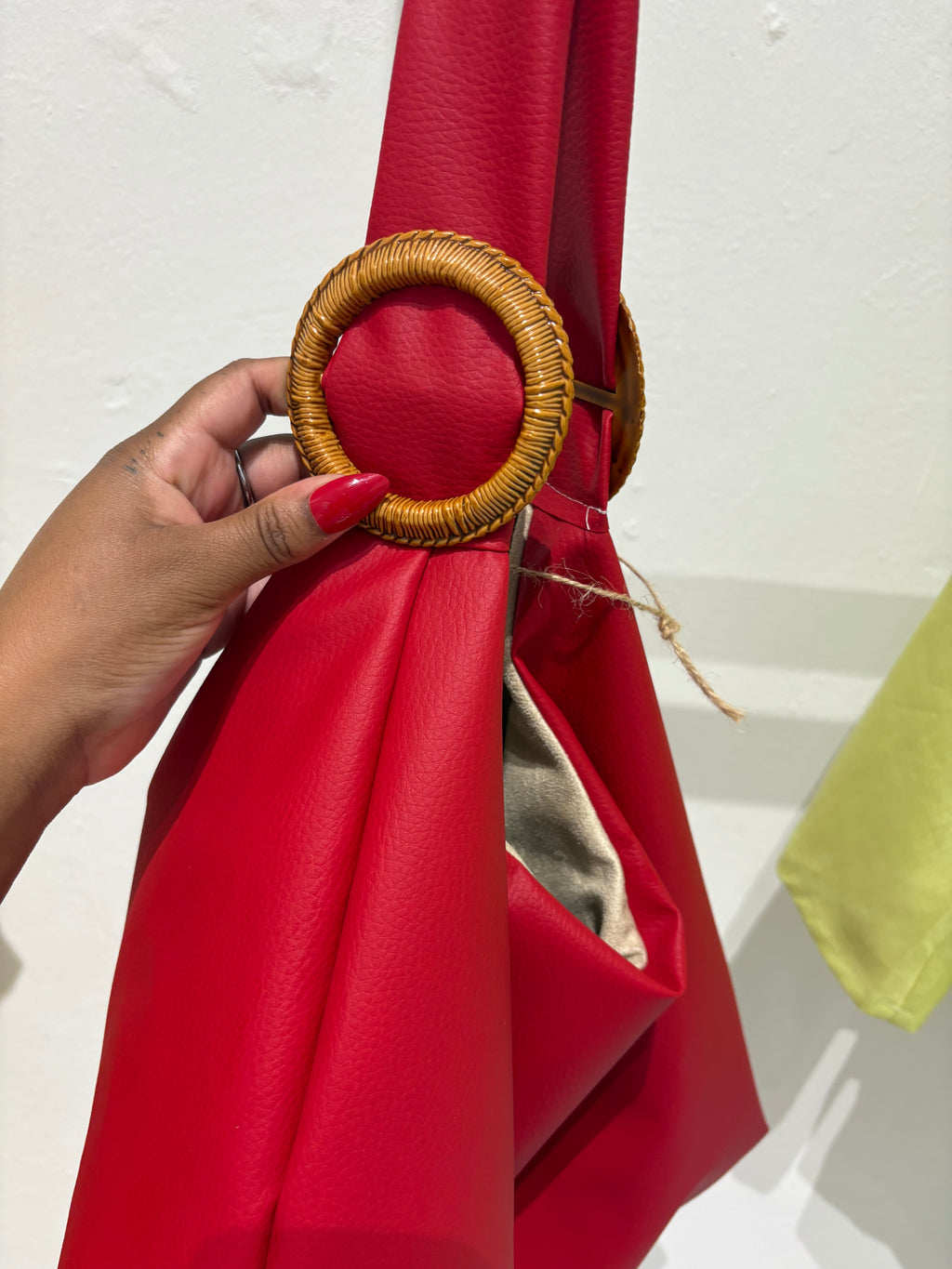 Handmade Tote bag, Red.