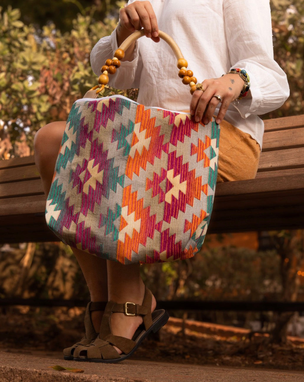 Handmade bag, Maya rosa.