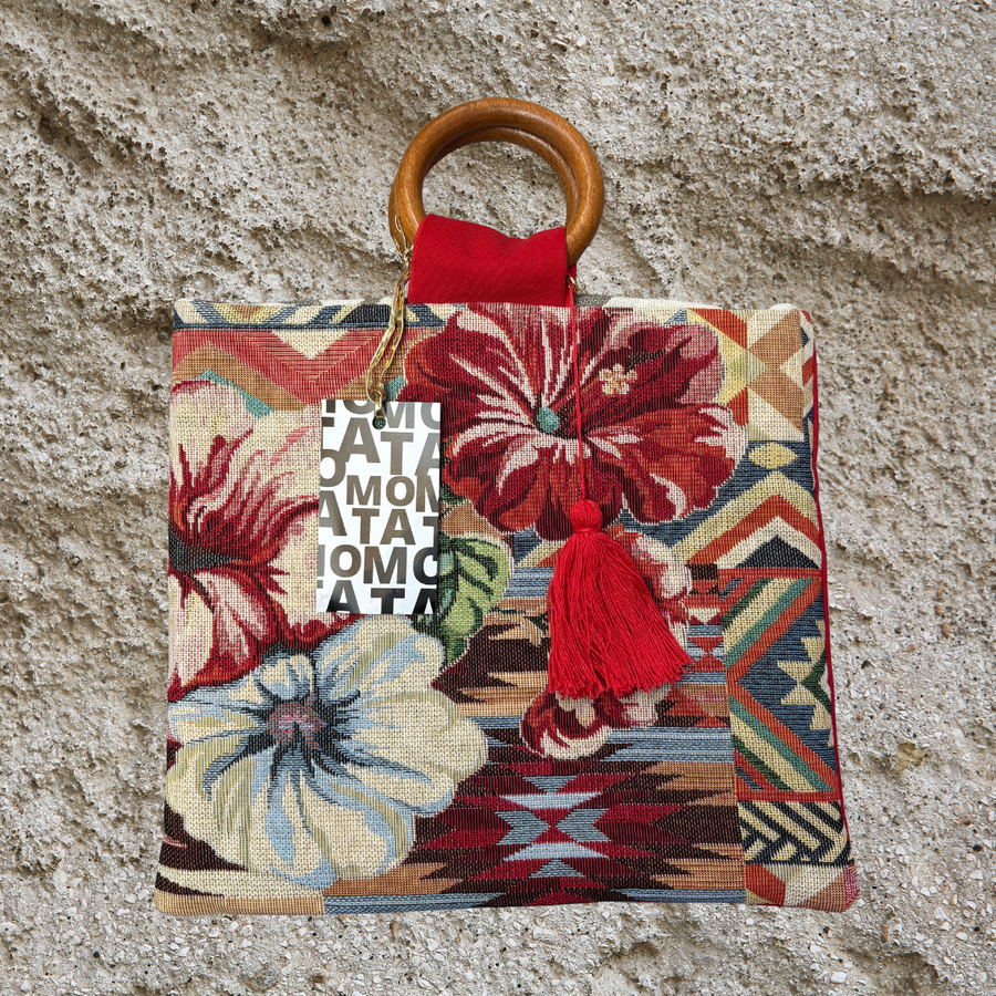 Handmade bag, Tropical Flower.