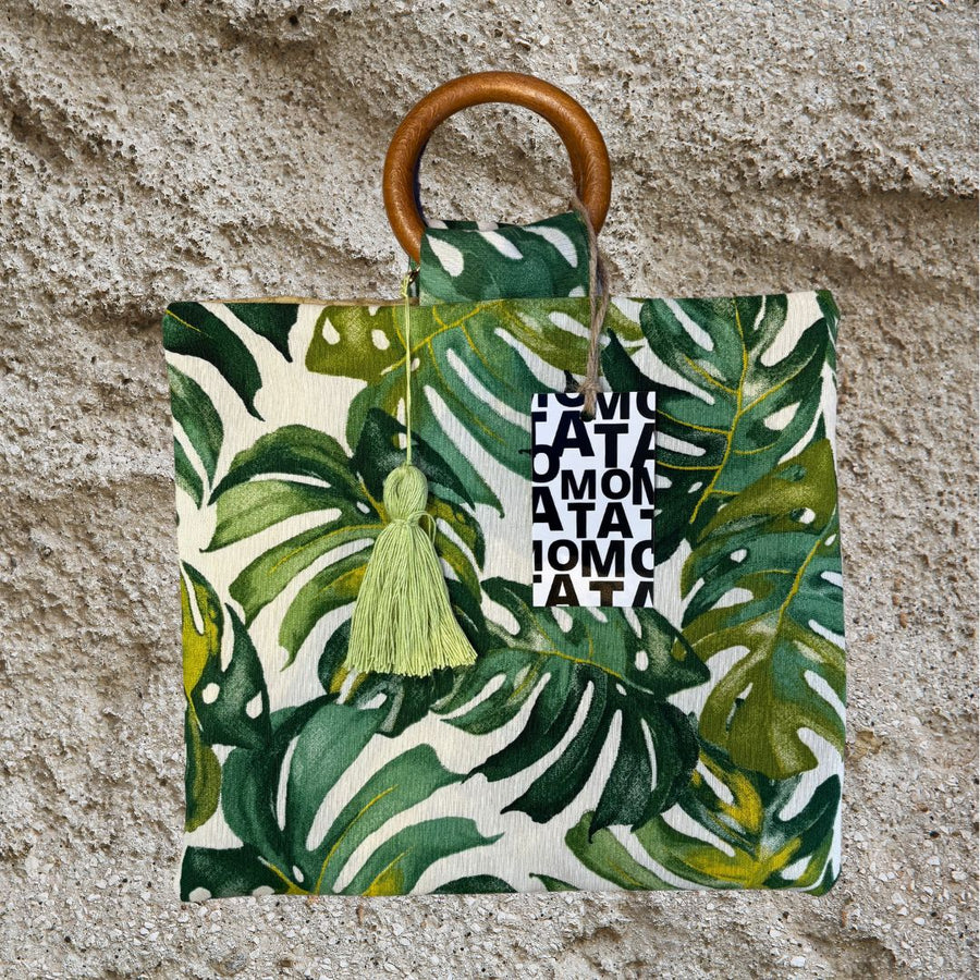 Handmade bag, Tropical style.