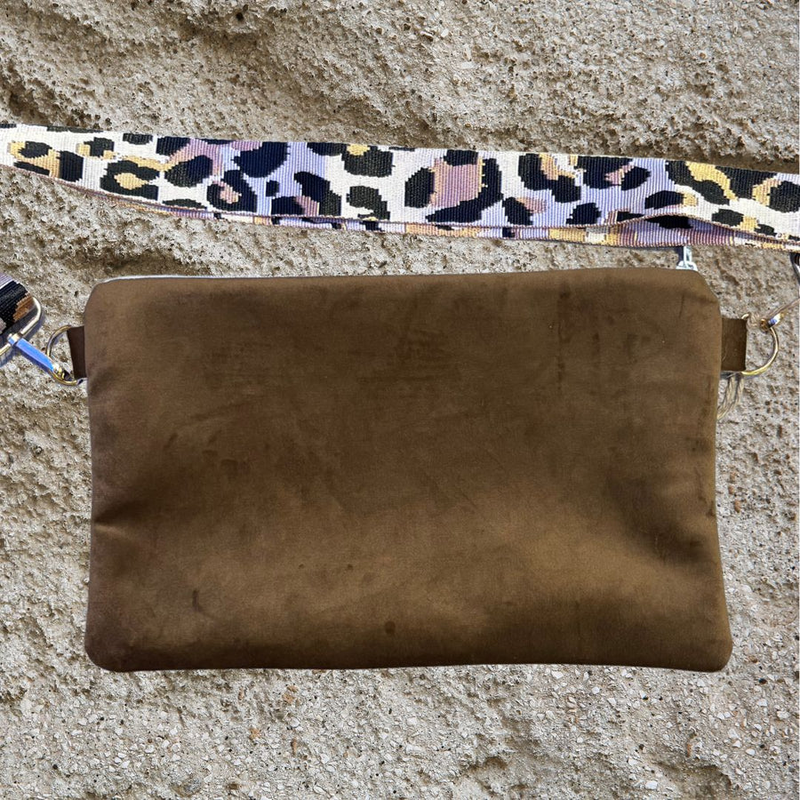 Handmade Fanny bag, Brown.