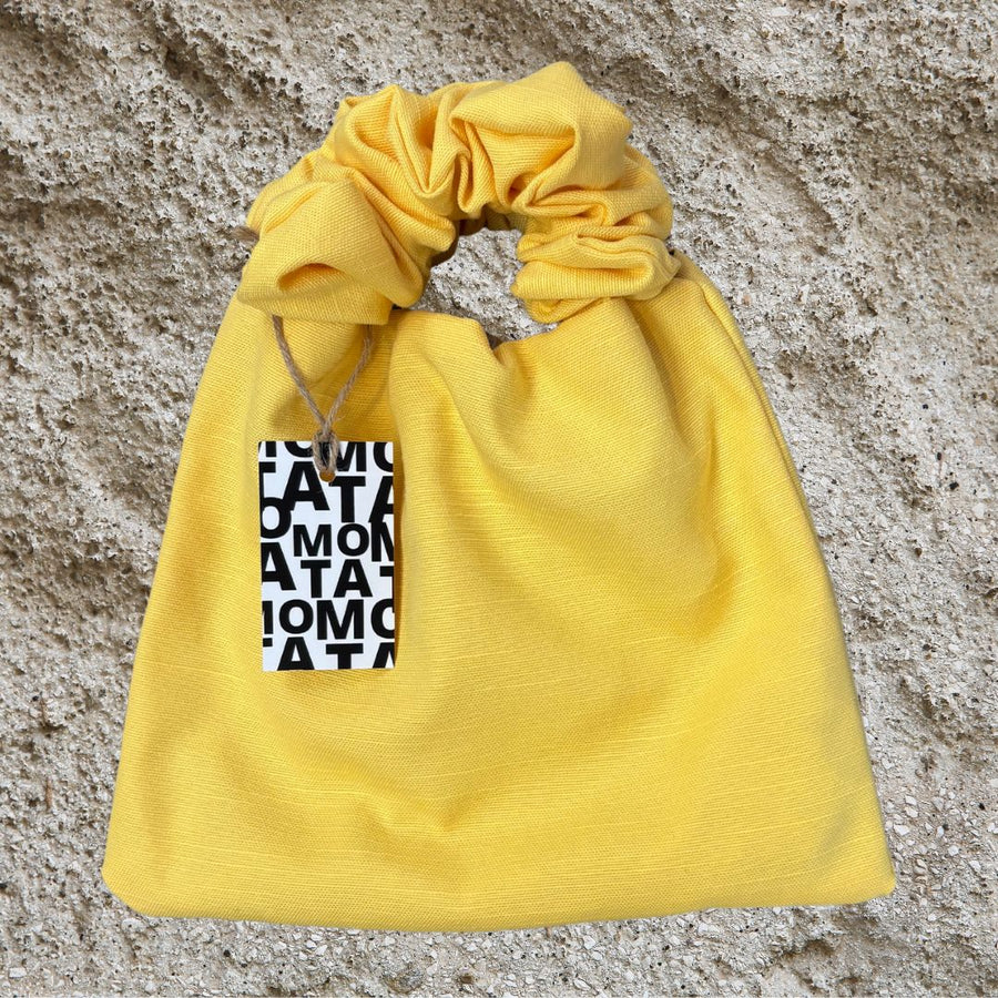 Scrunchie bag, Color Yellow.