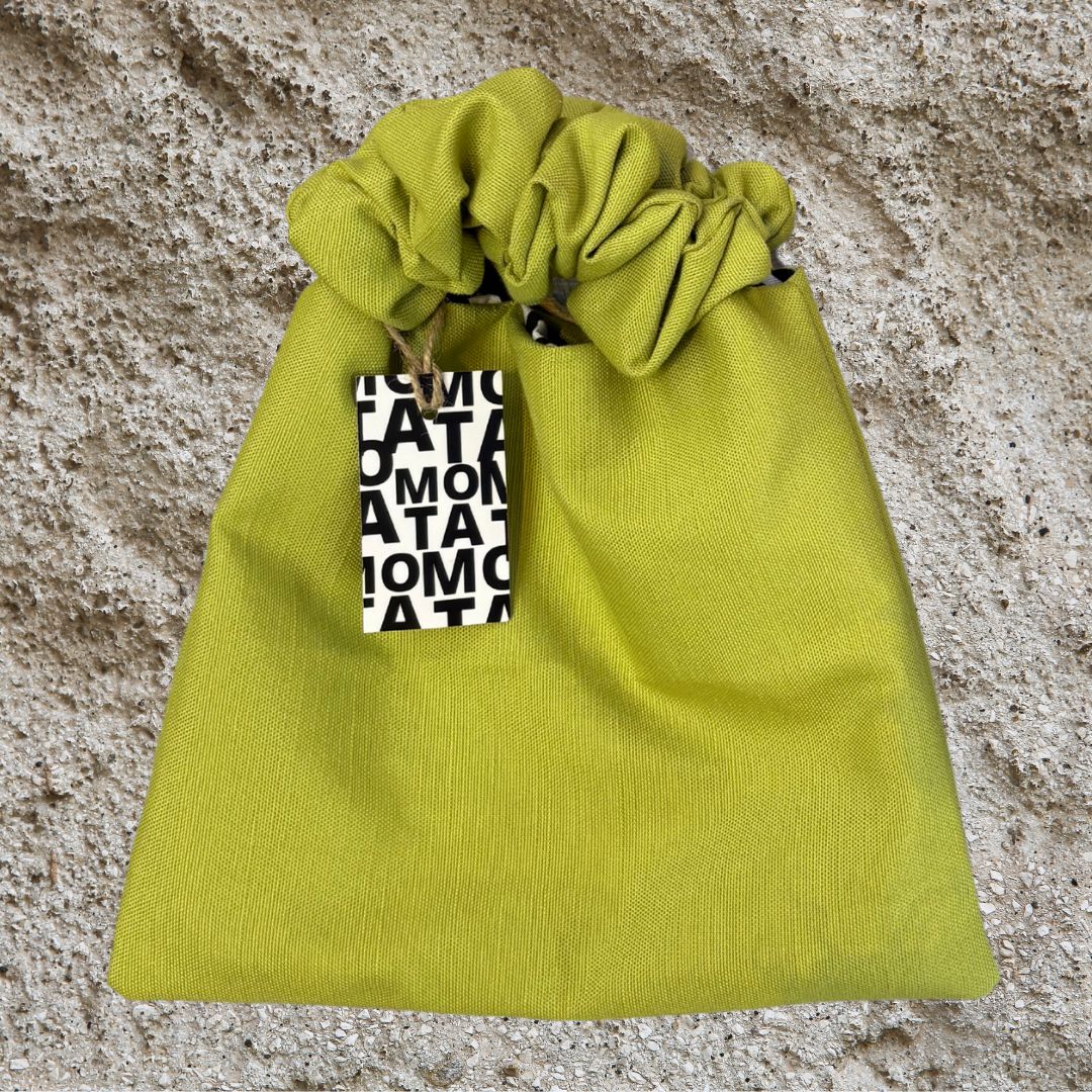 Scrunchie-Tasche, Farbe Olivo.