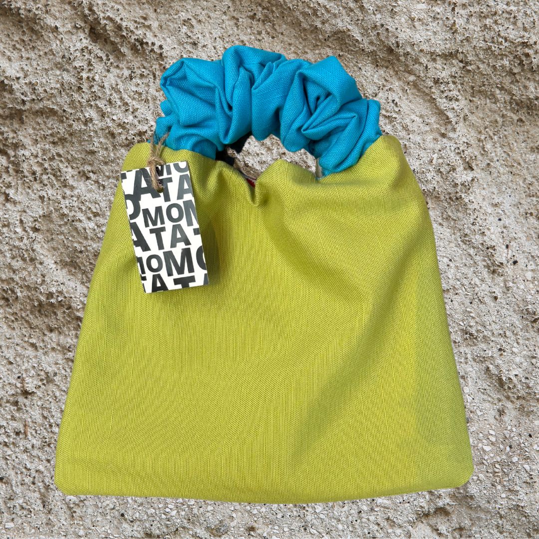 Scrunchie-Tasche, Farbe Olivo.
