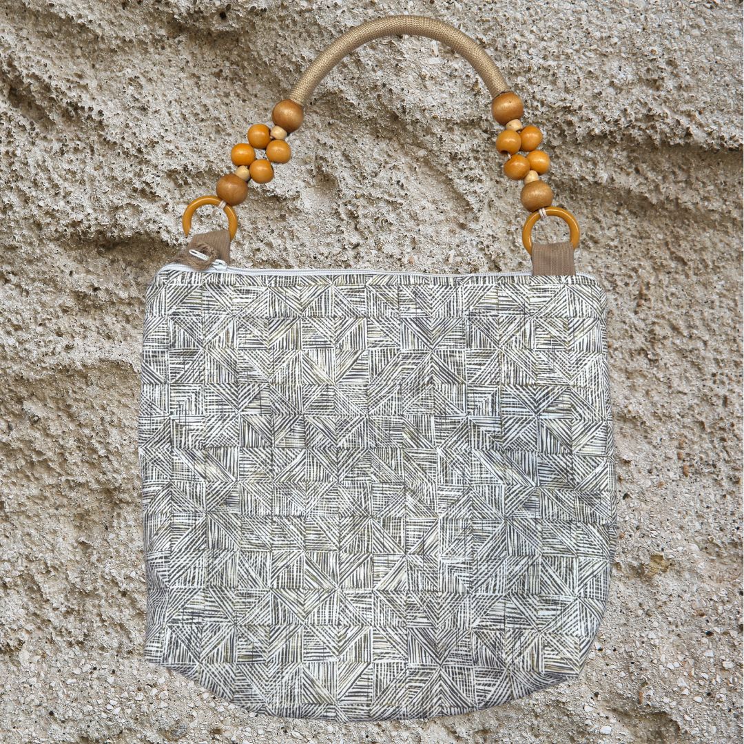 Handmade bag, Rattan White.