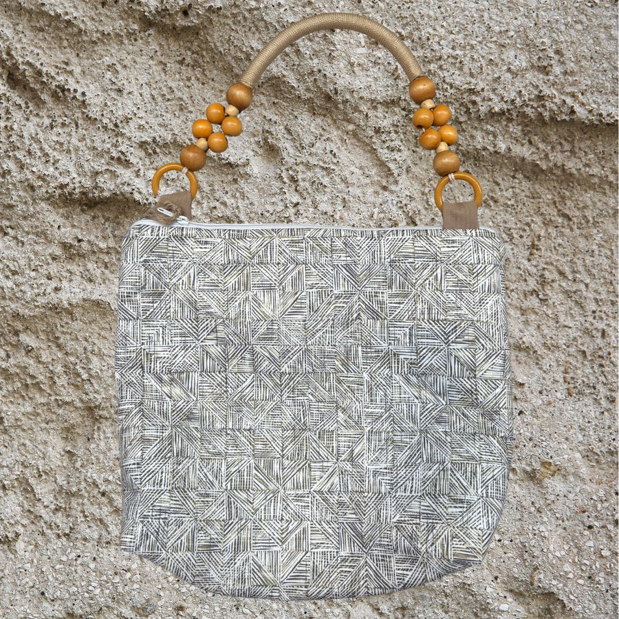 Handmade bag, Rattan White.