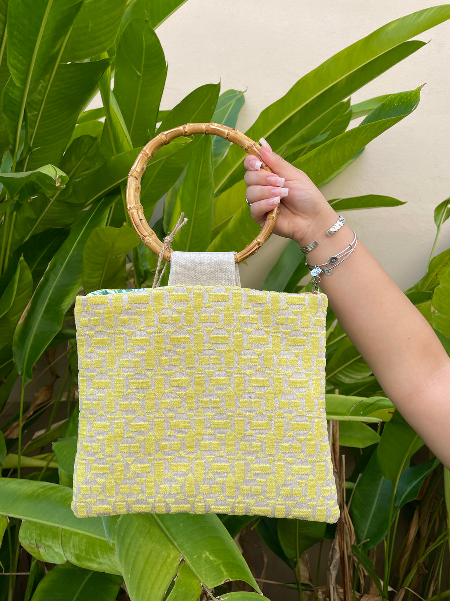 Handmade bag, Electro Yellow.