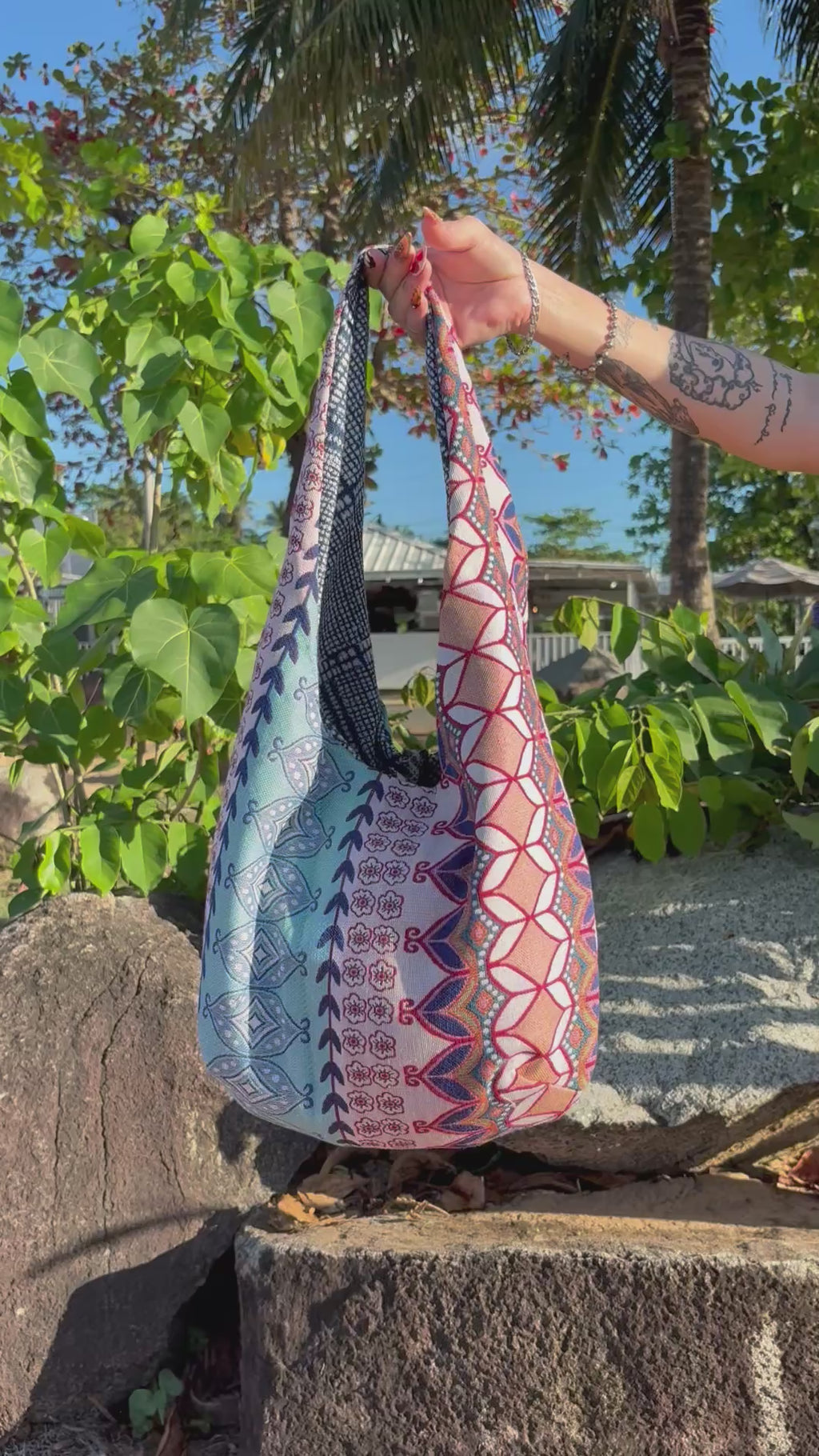 Handmade Tote bag, Caribe Rojo.
